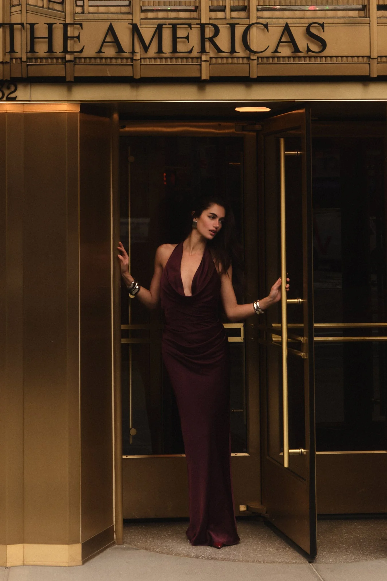 Nookie Penelope Drape Gown - Mulberry - Image 3