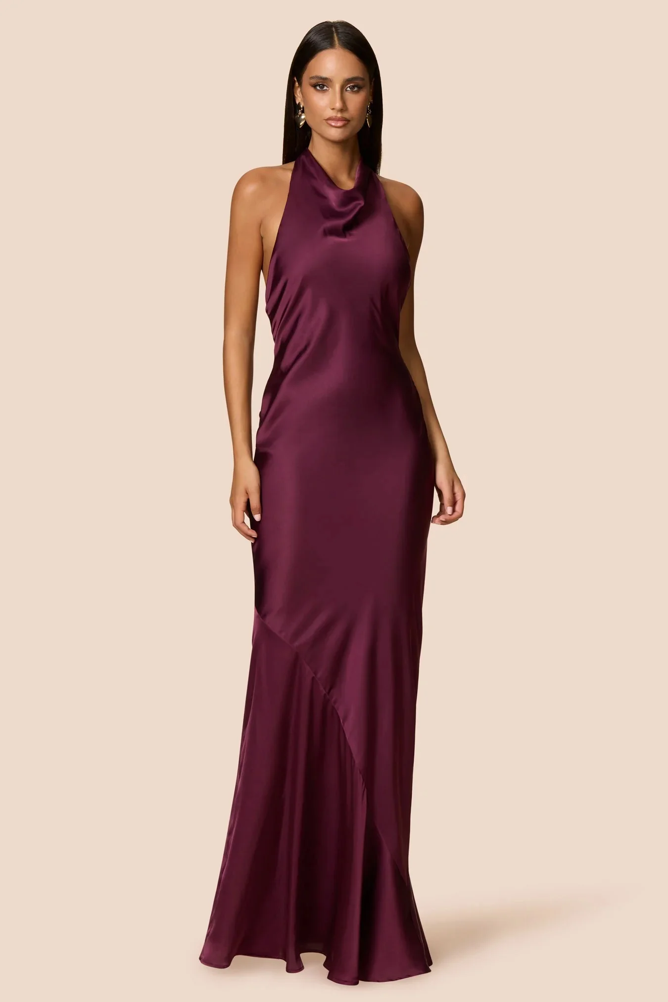 Nookie Penelope Halter Gown - Mulberry - Image 3