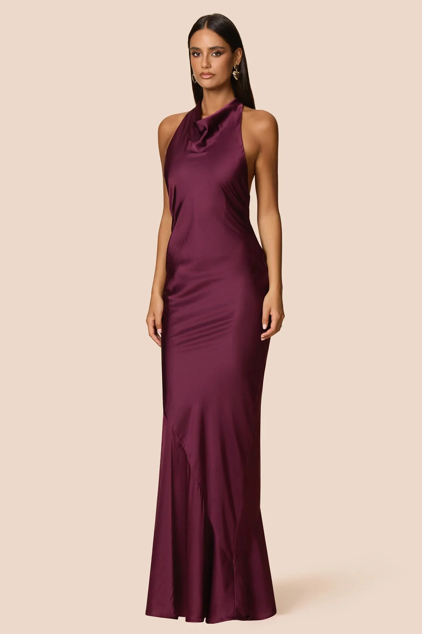 Nookie Penelope Halter Gown - Mulberry - Image 4