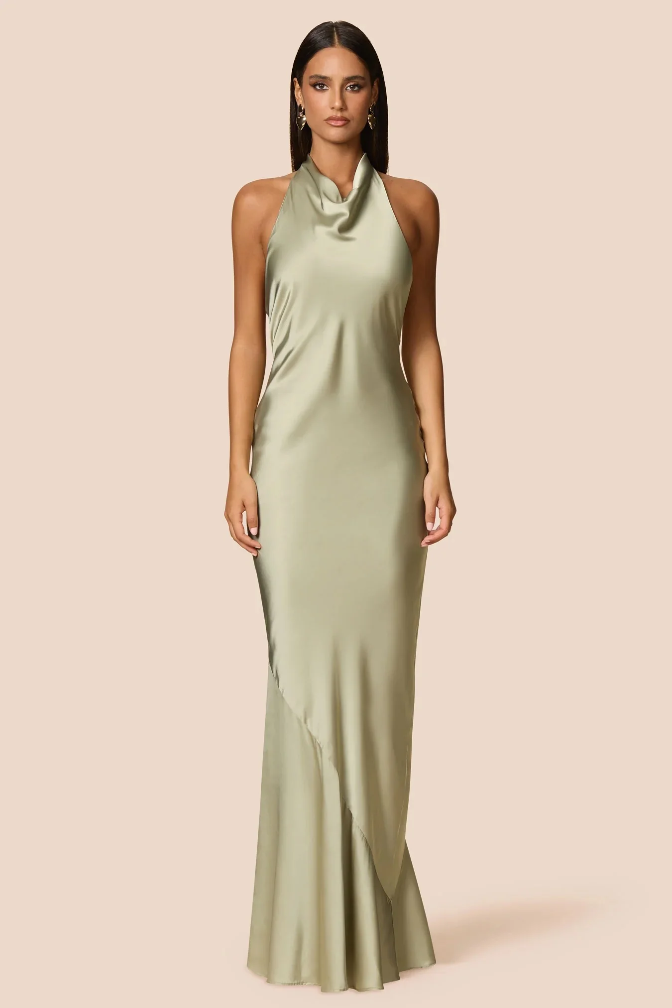 Nookie Penelope Halter Gown - Thyme - Image 4