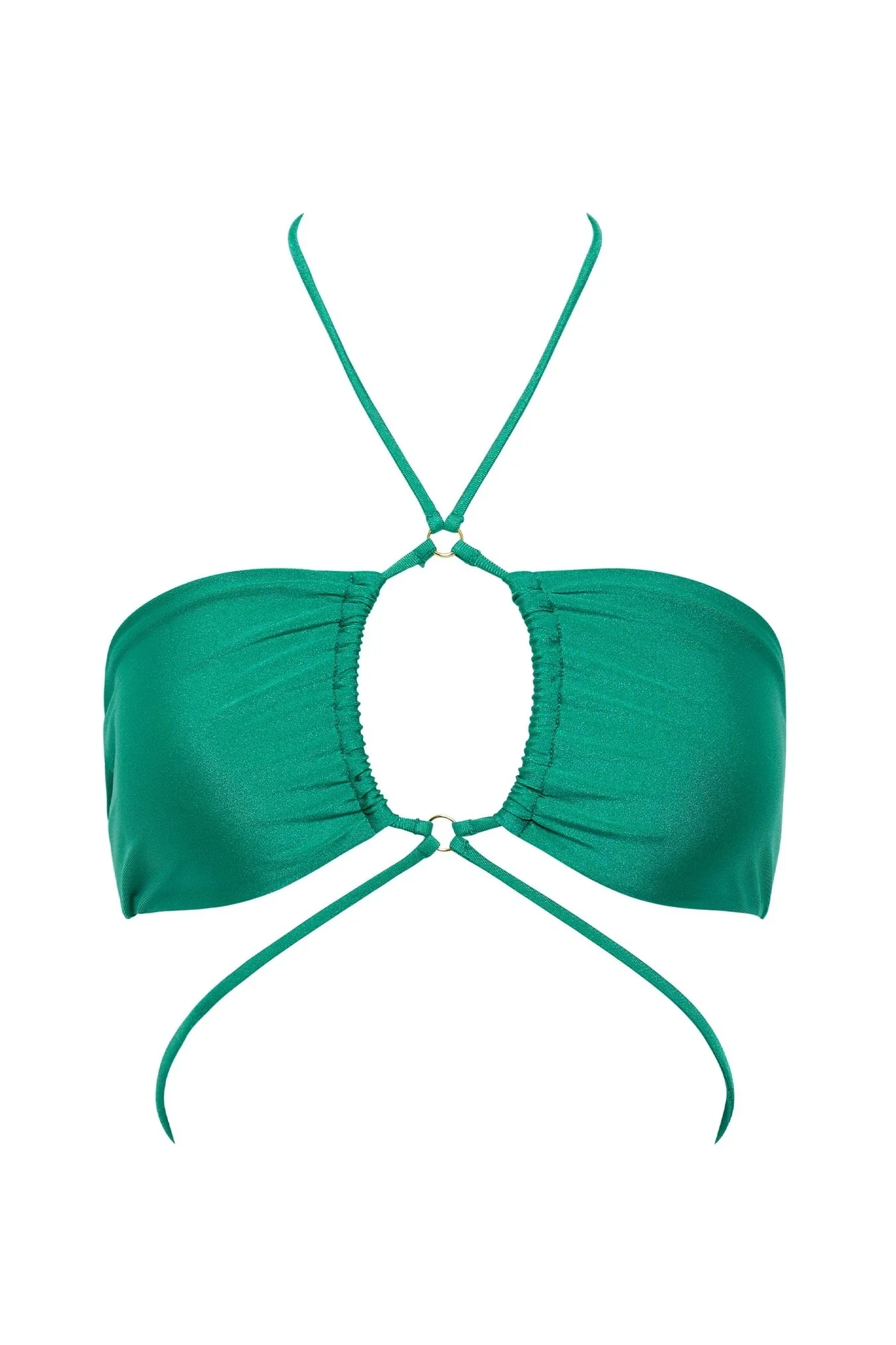 Nookie Pool Party Bandeau Bra - Emerald - Image 3