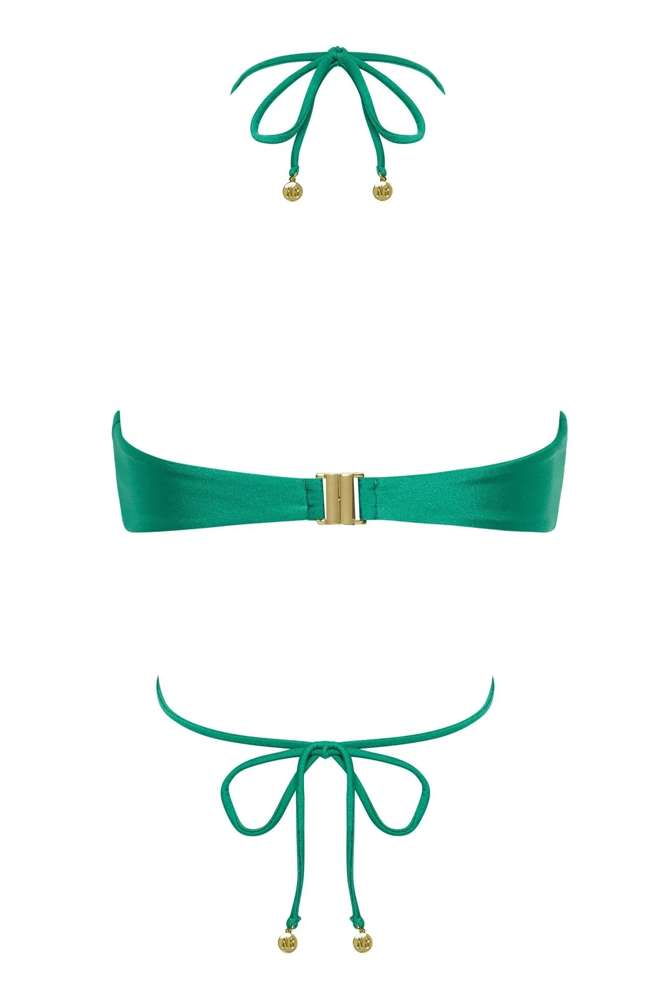 Nookie Pool Party Bandeau Bra - Emerald - Image 4