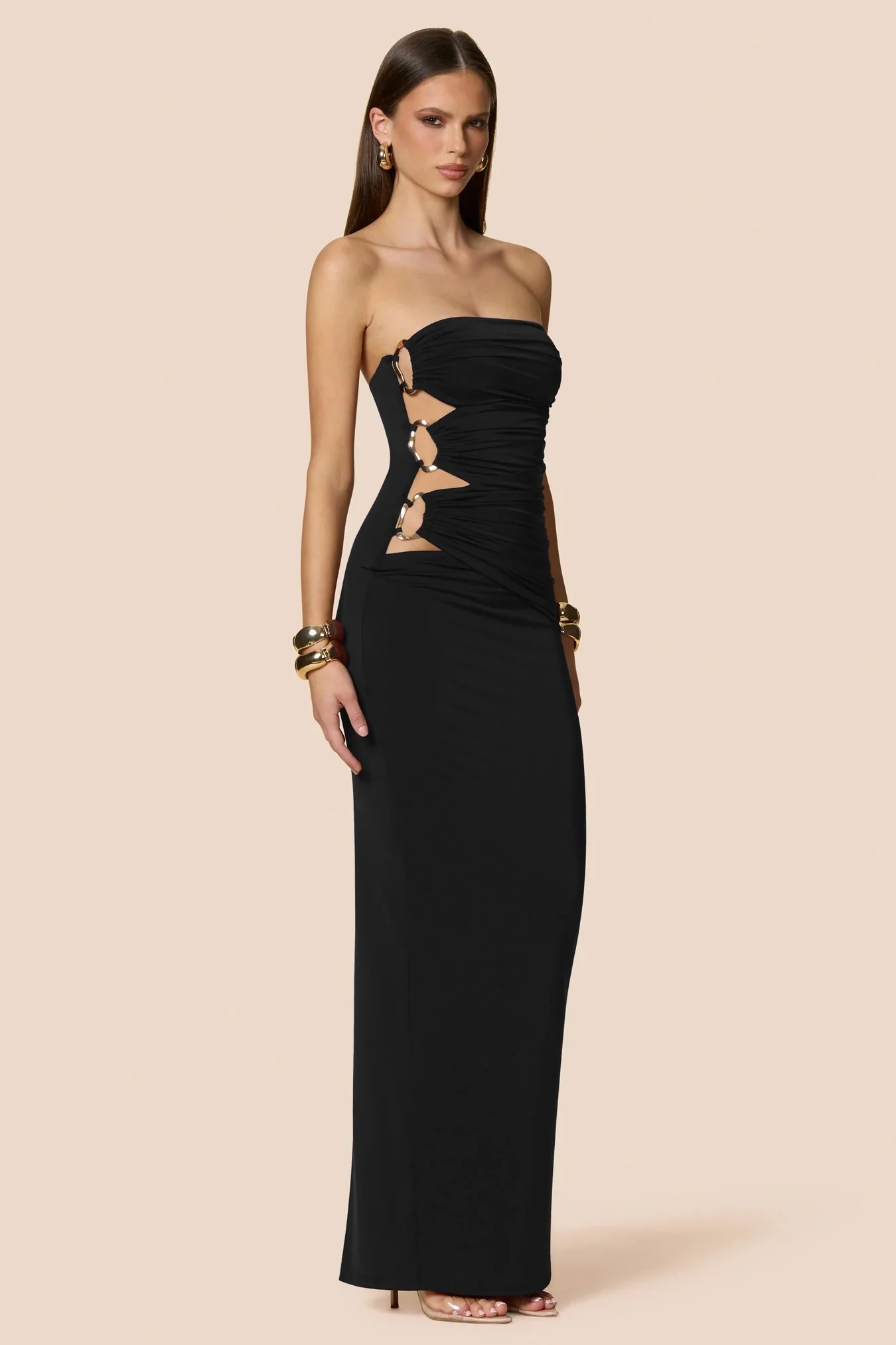 Nookie Portia Bandeau Maxi Dress - Black - Image 3