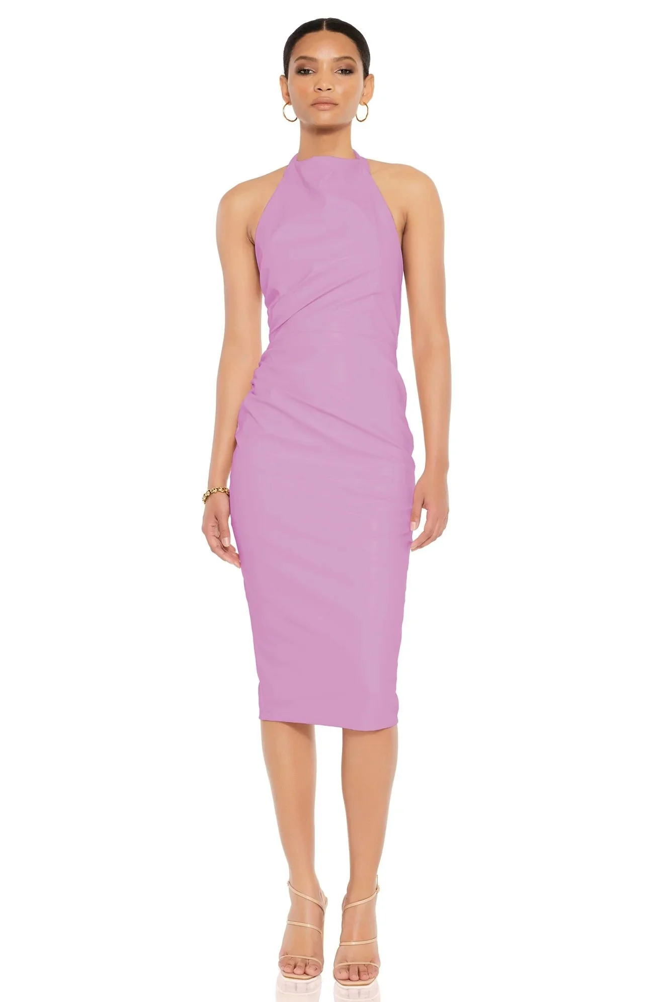 Nookie Rebel Midi Dress - Lilac - Image 3