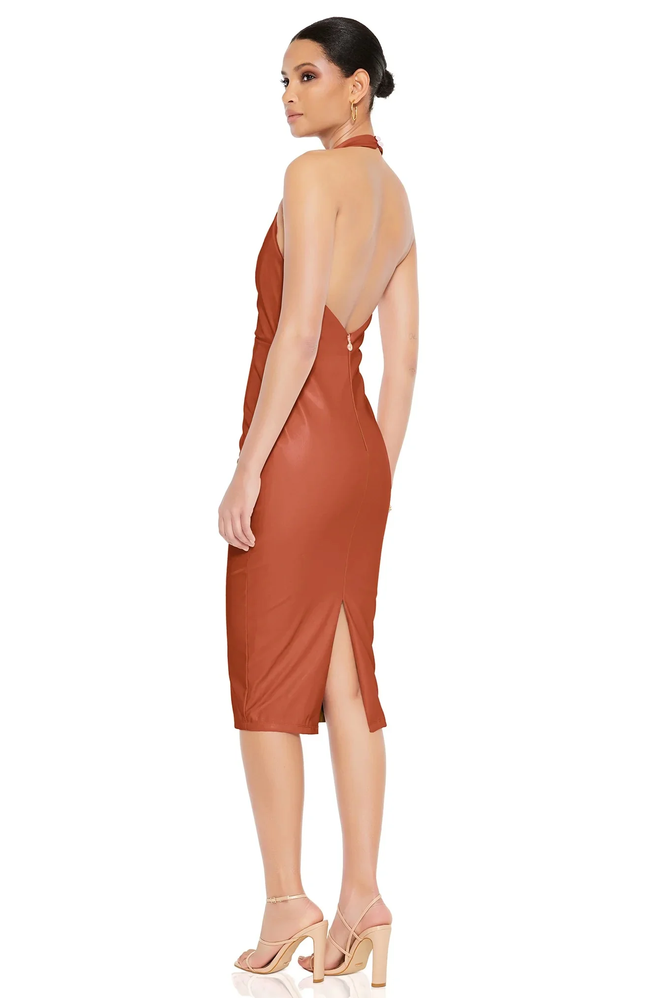 Nookie Rebel Midi Dress - Tan - Image 2