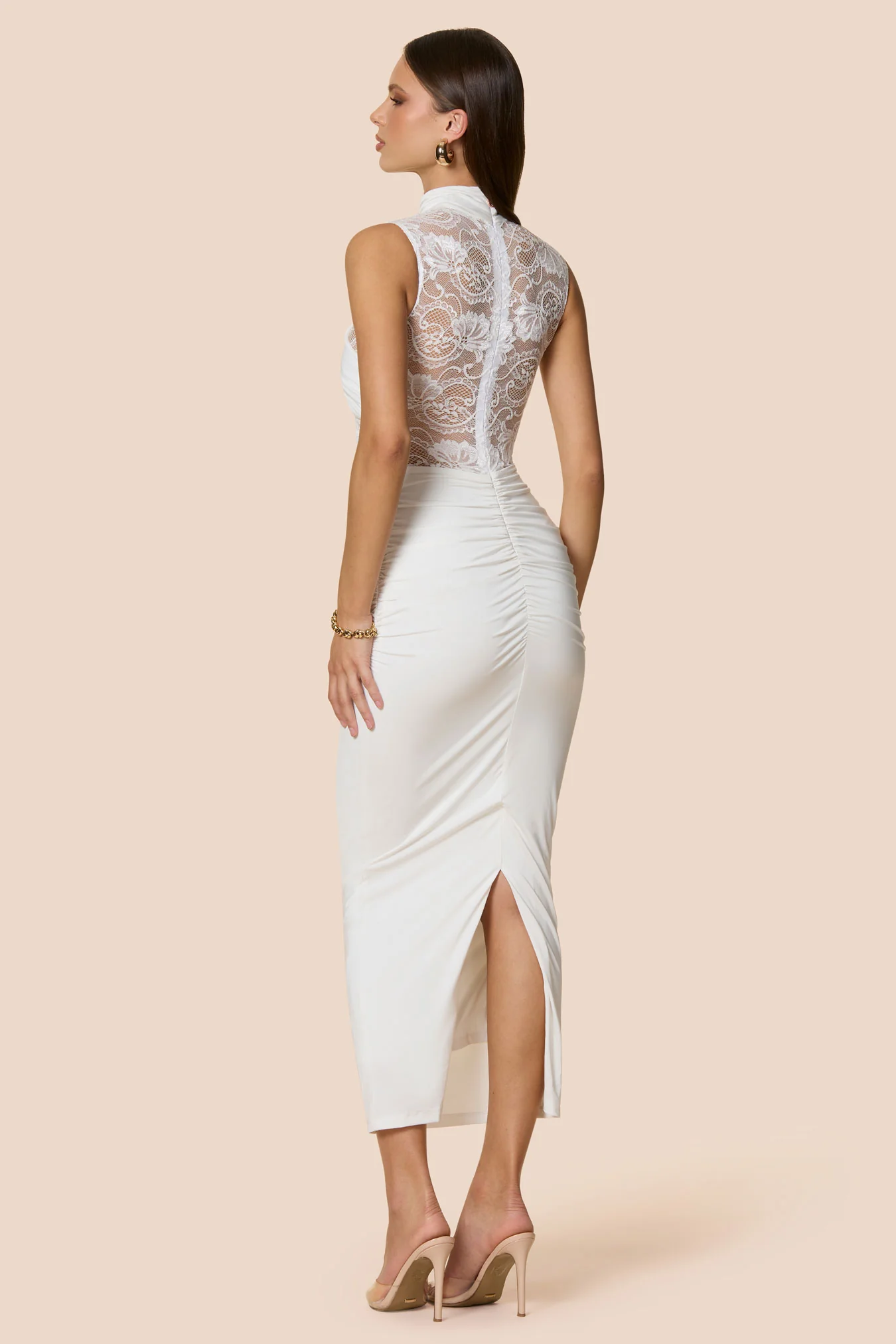 Nookie Rhianna Midi Dress - Ivory - Image 3