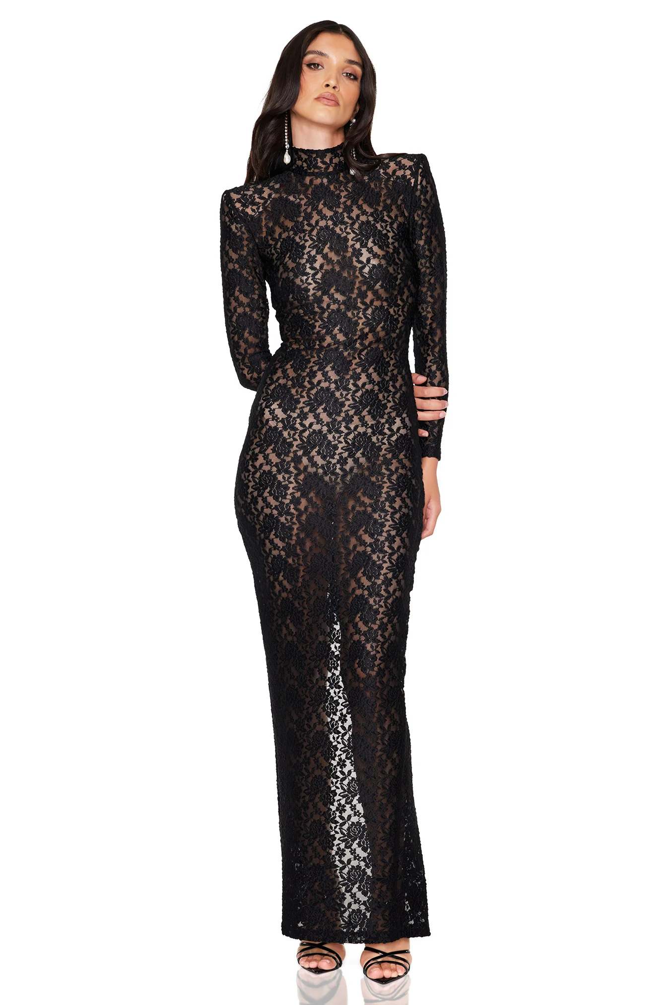 Nookie Roxana Long Sleeve Gown - Black - Image 3
