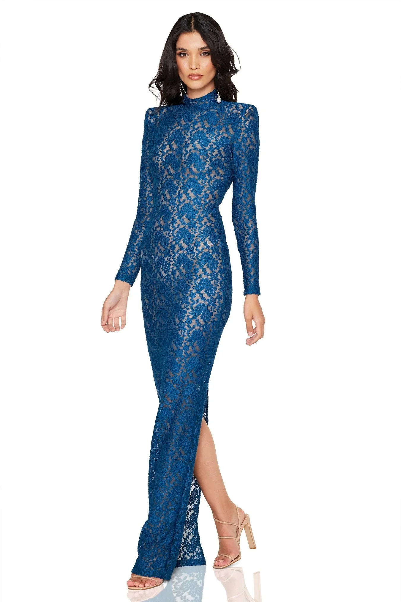 Nookie Roxana Long Sleeve Gown - Teal - Image 3