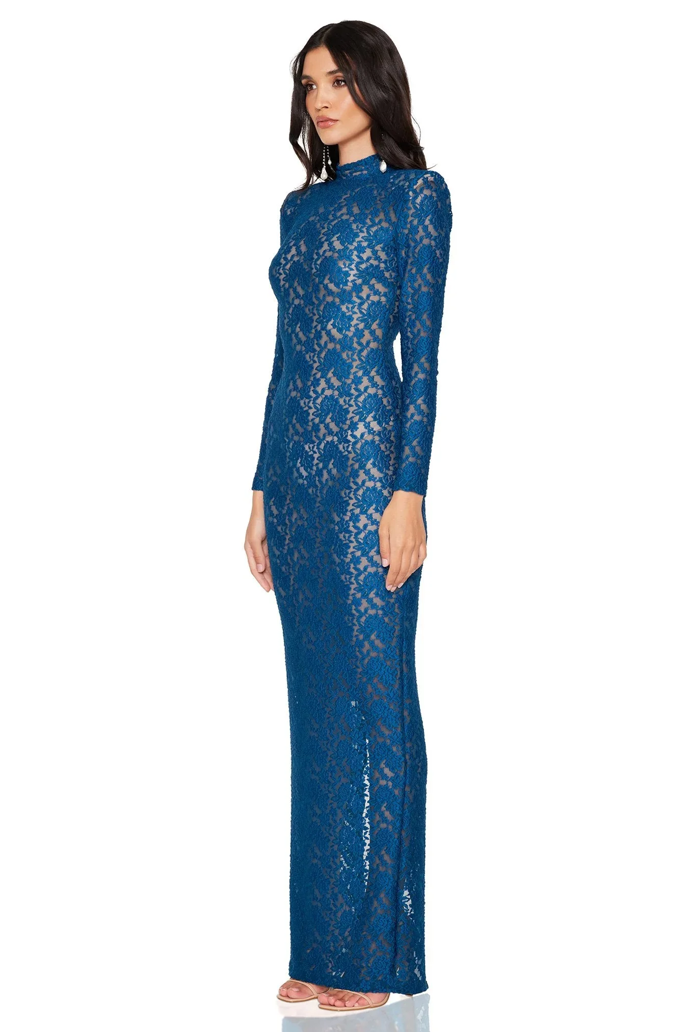 Nookie Roxana Long Sleeve Gown - Teal - Image 4