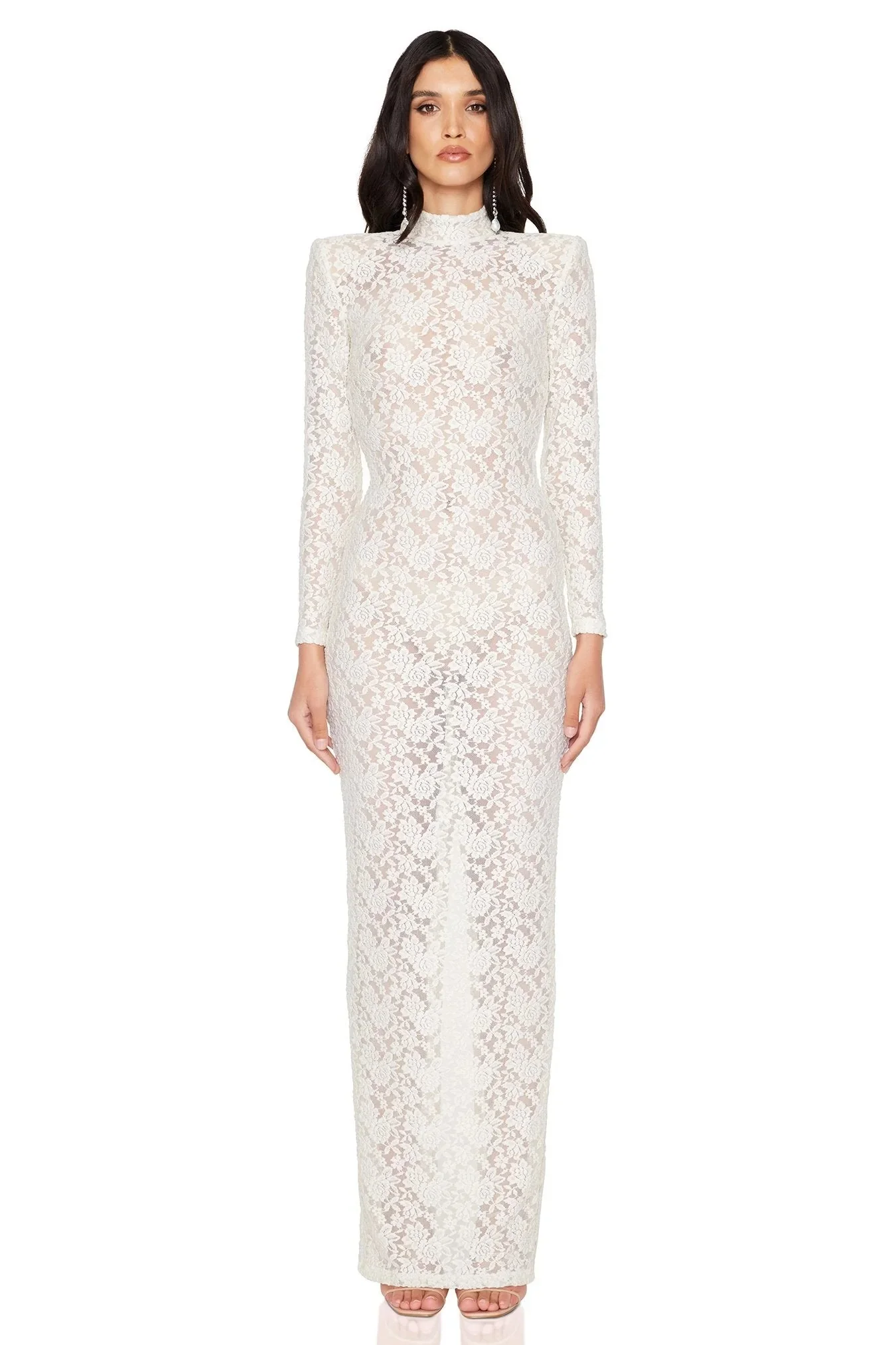 Nookie Roxana Long Sleeve Gown - Ivory