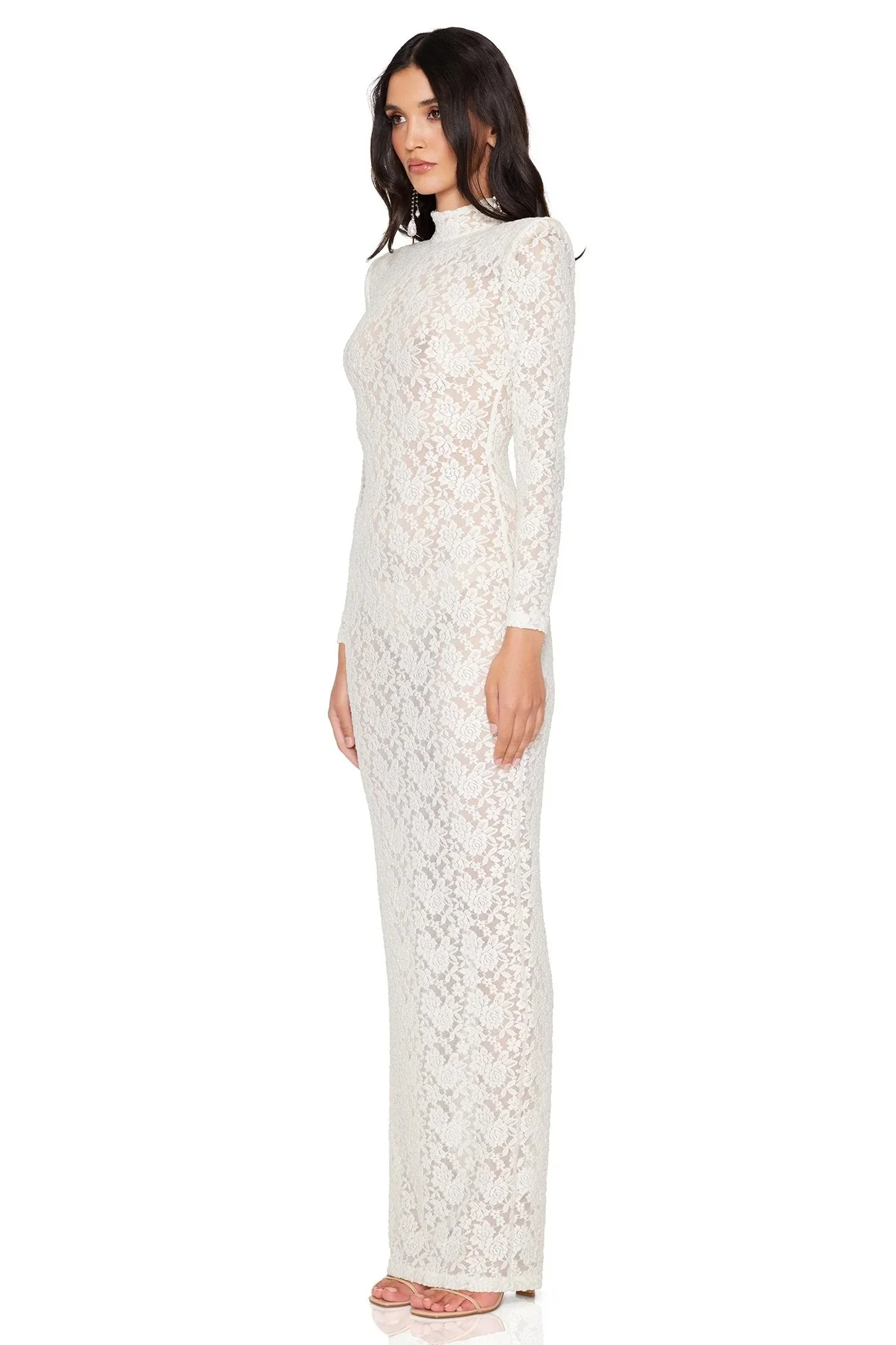 Nookie Roxana Long Sleeve Gown - Ivory - Image 3