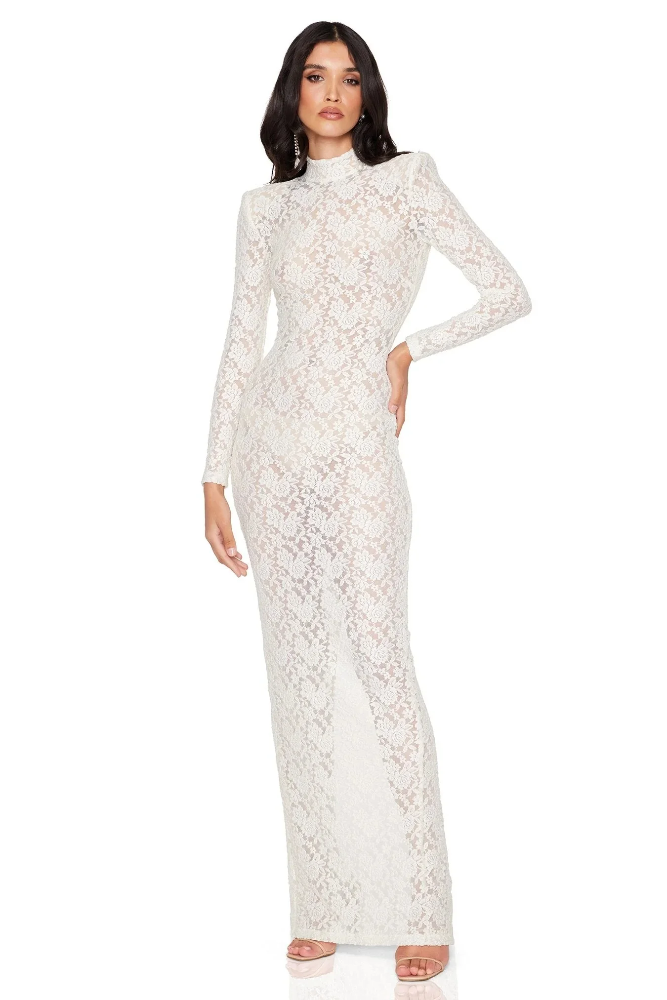 Nookie Roxana Long Sleeve Gown - Ivory - Image 4