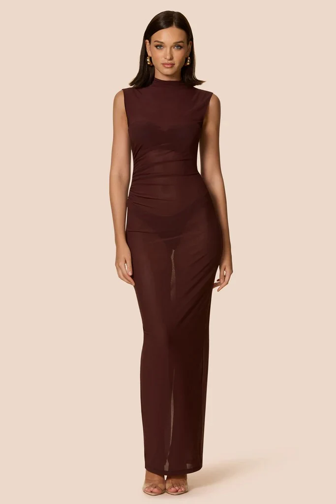 Nookie Saint Maxi Dress - Cocoa - Image 3