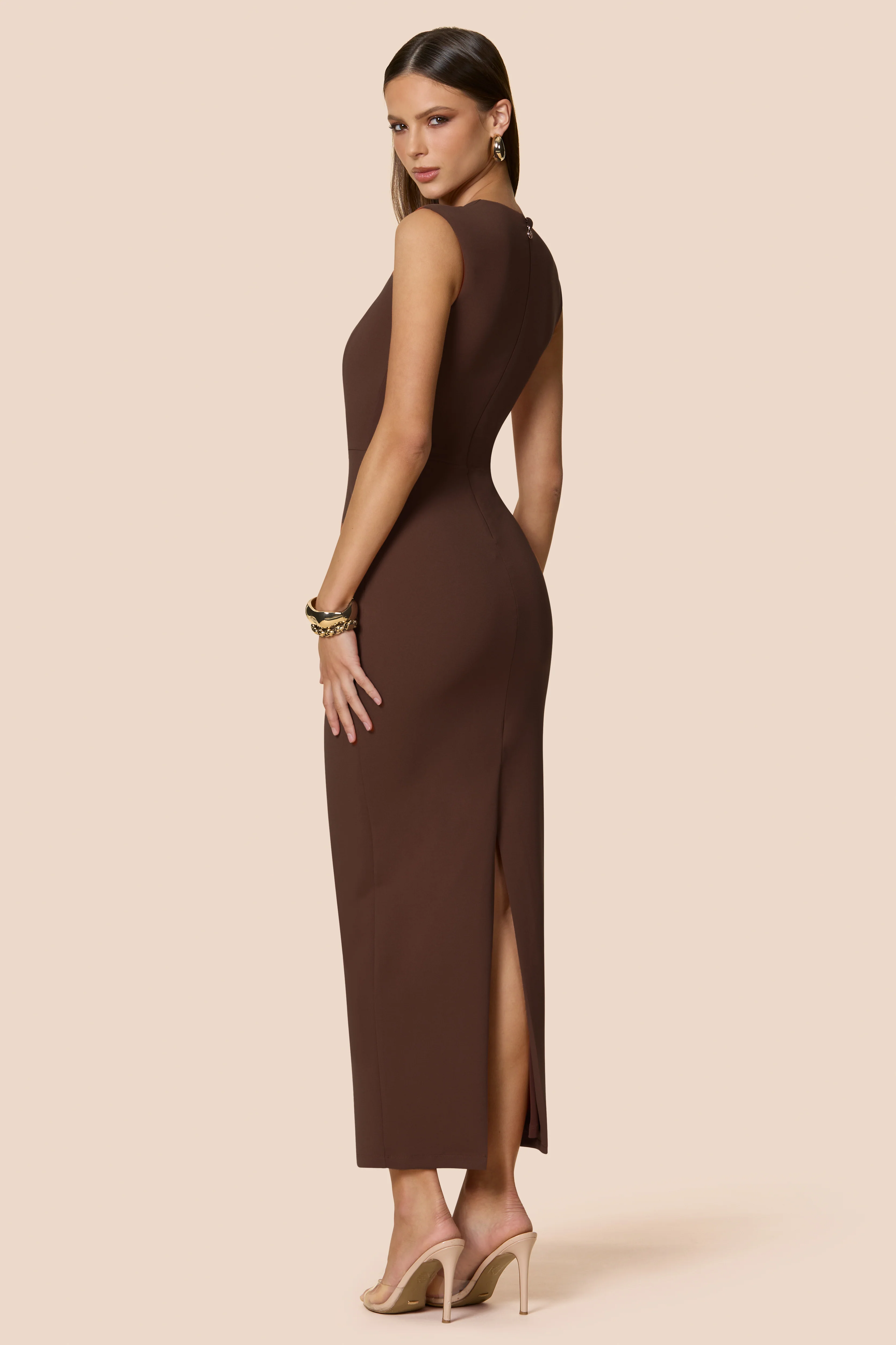 Nookie Savannah Midi Dress - Cocoa - Image 2