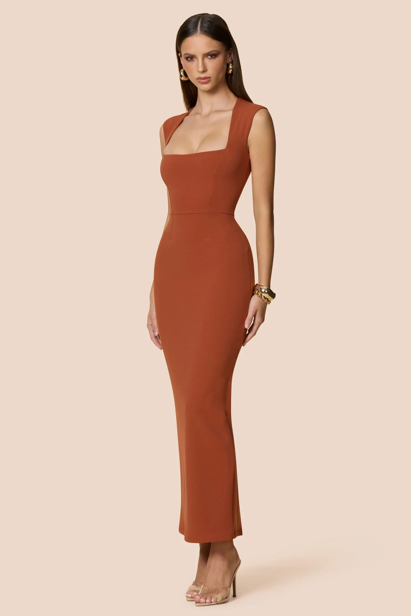 Nookie Savannah Midi Dress - Toffee - Image 3
