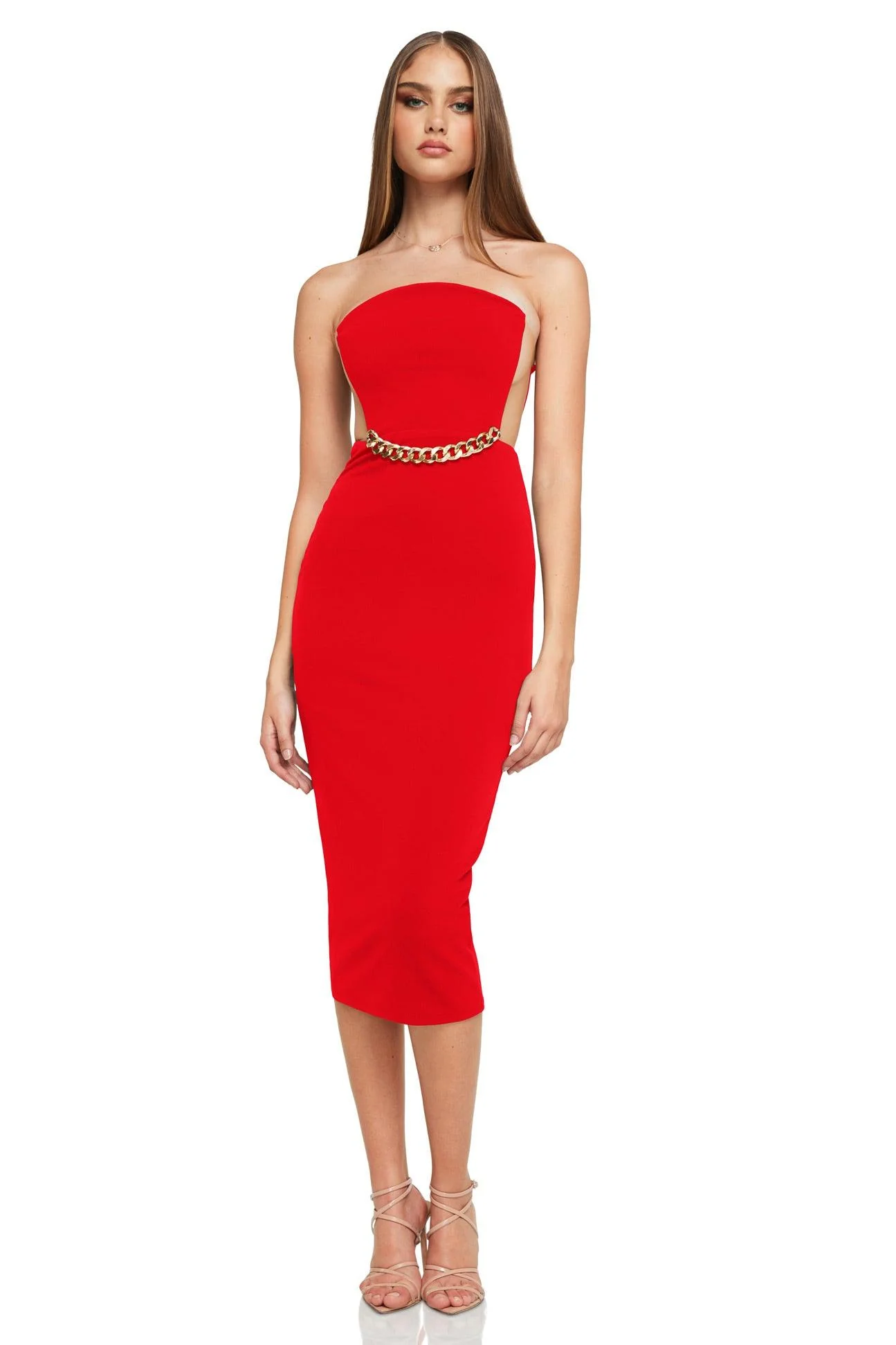 Nookie Scandal Midi Dress - Red - Image 6