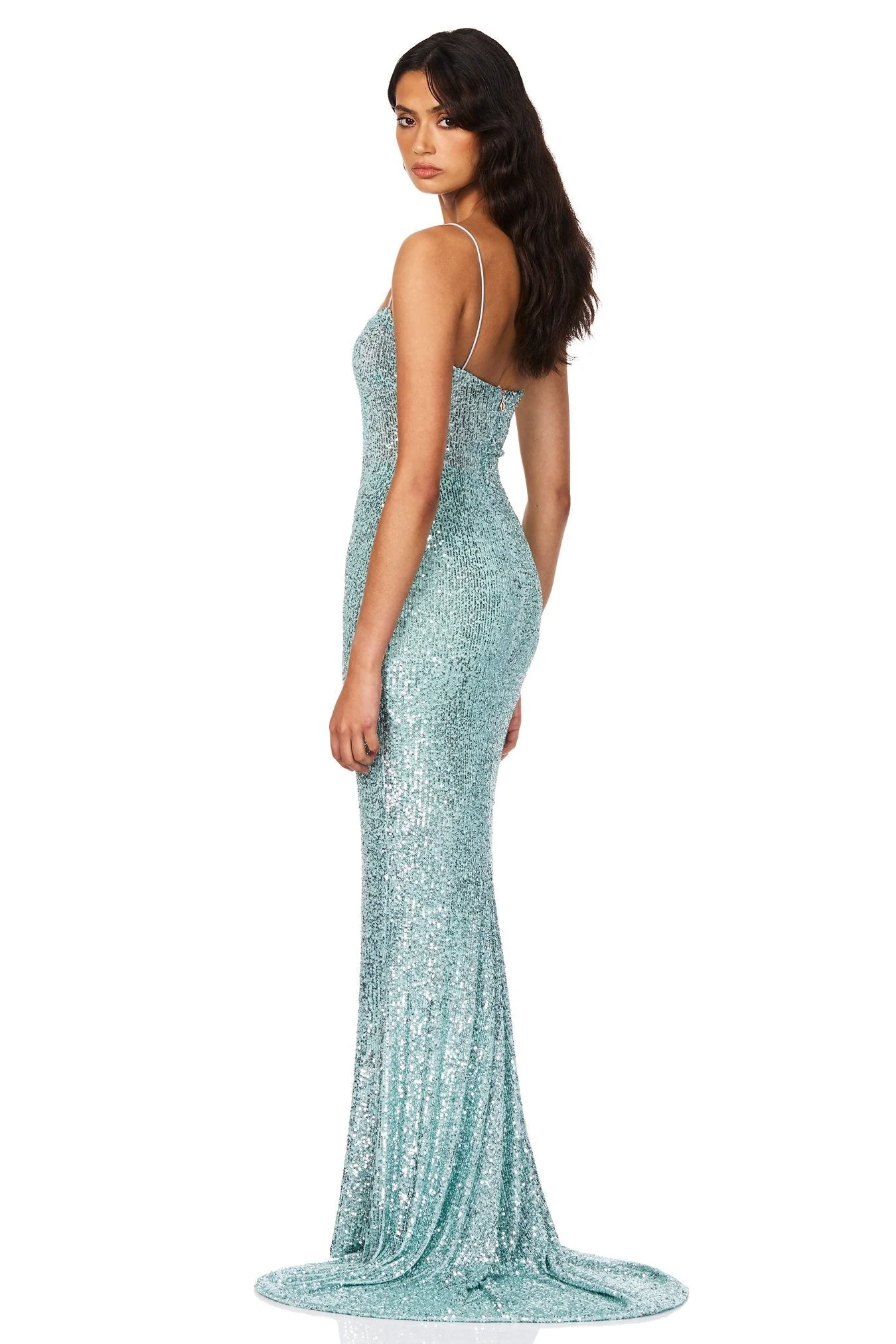 Nookie Serena Sequin Gown - Mint - Image 2