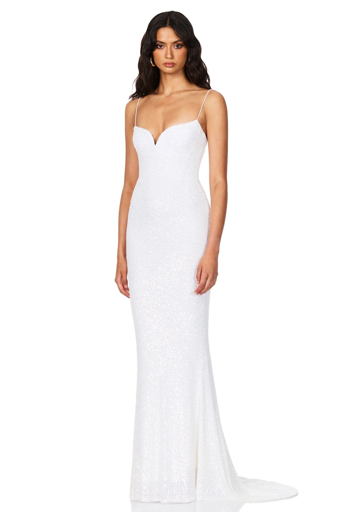 Nookie Serena Sequin Gown - White - Image 3