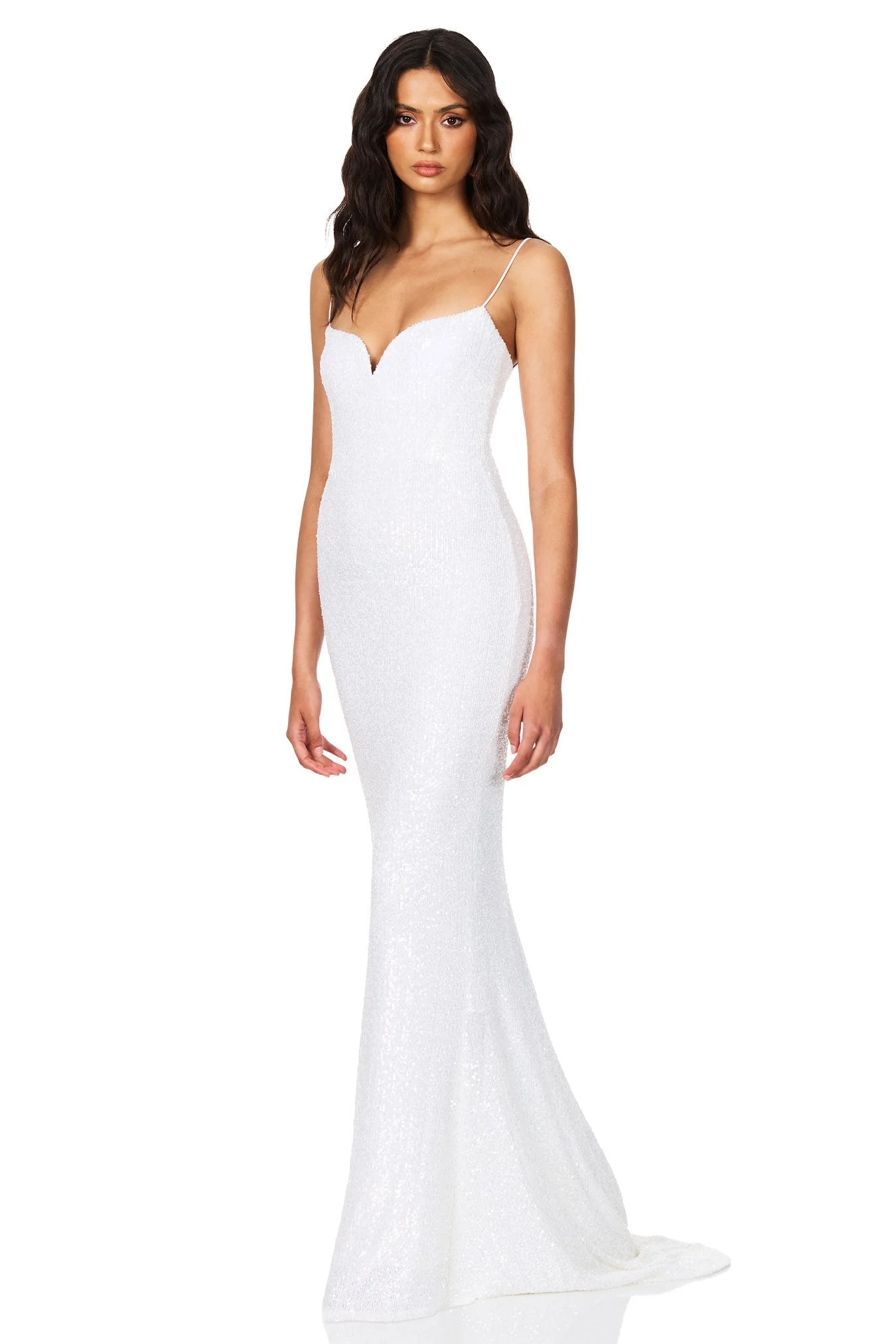 Nookie Serena Sequin Gown - White - Image 4