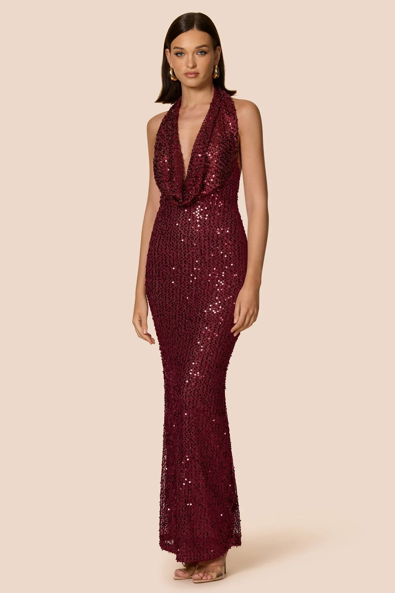 Nookie Suri Gown - Wine - Image 3
