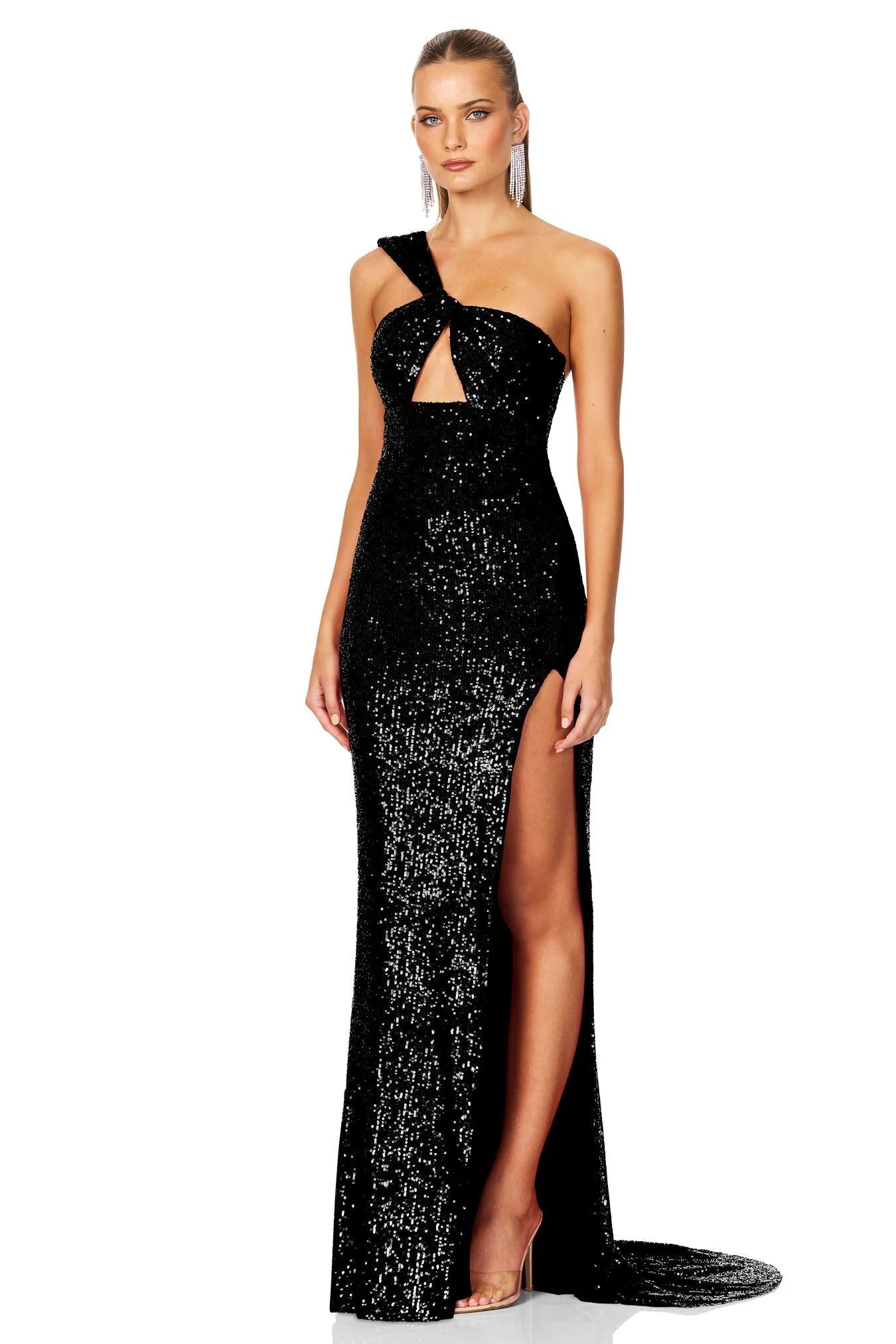 Nookie Therese Sequin Gown - Black - Image 4