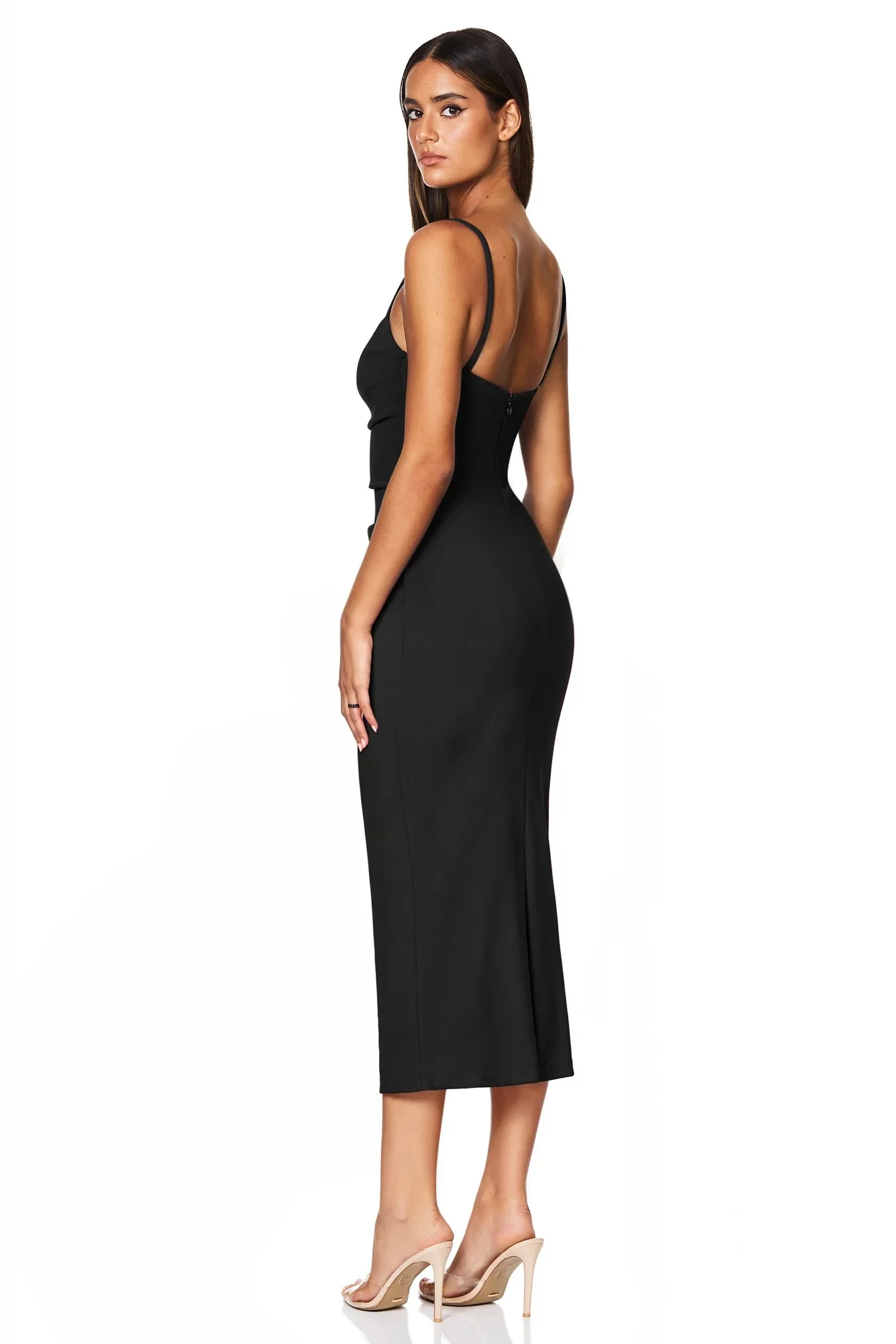 Nookie Tucked Tease Midi Dress - Black - Image 2