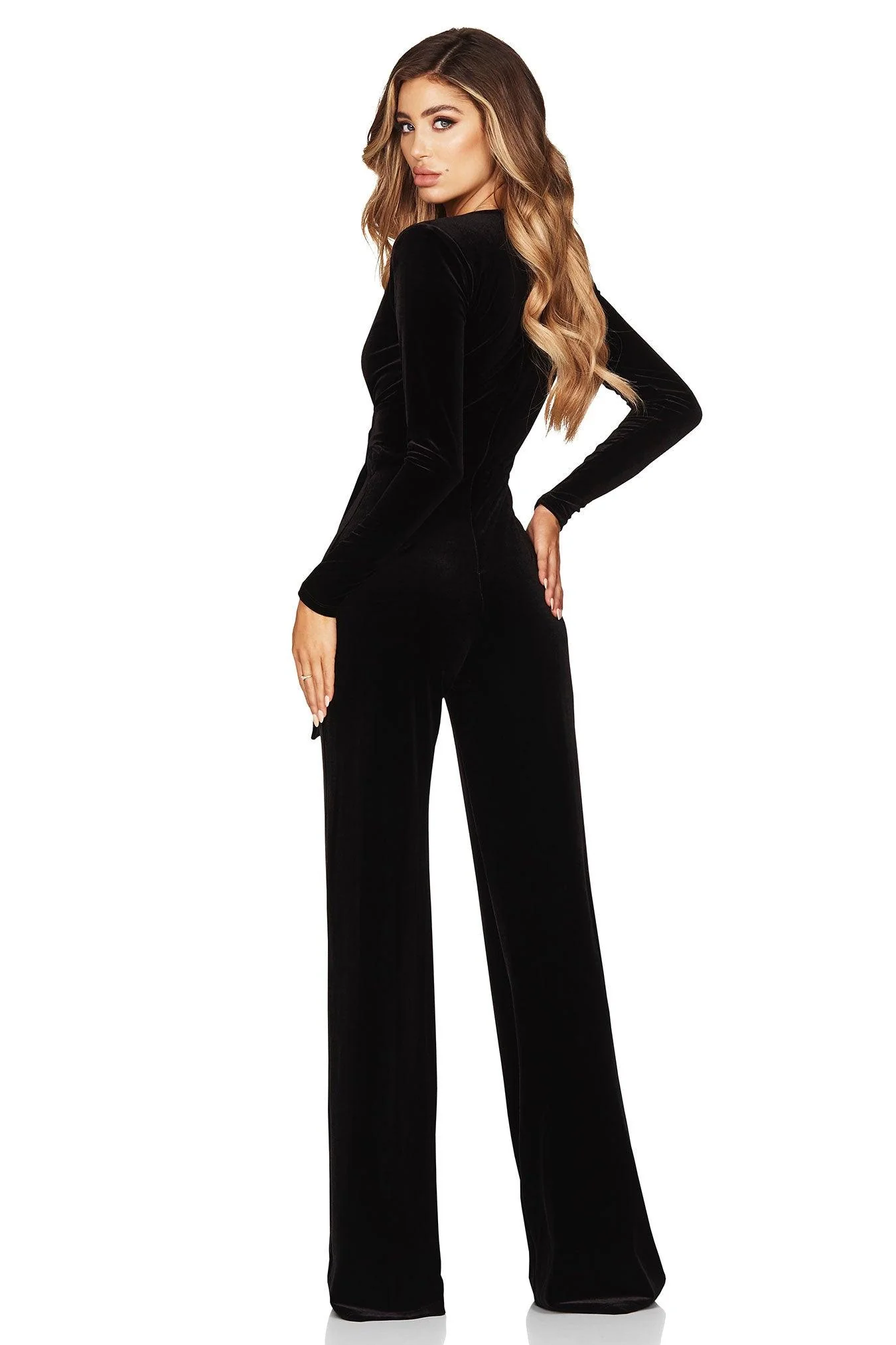 Nookie Vamp Velvet Jumpsuit - Black - Image 2