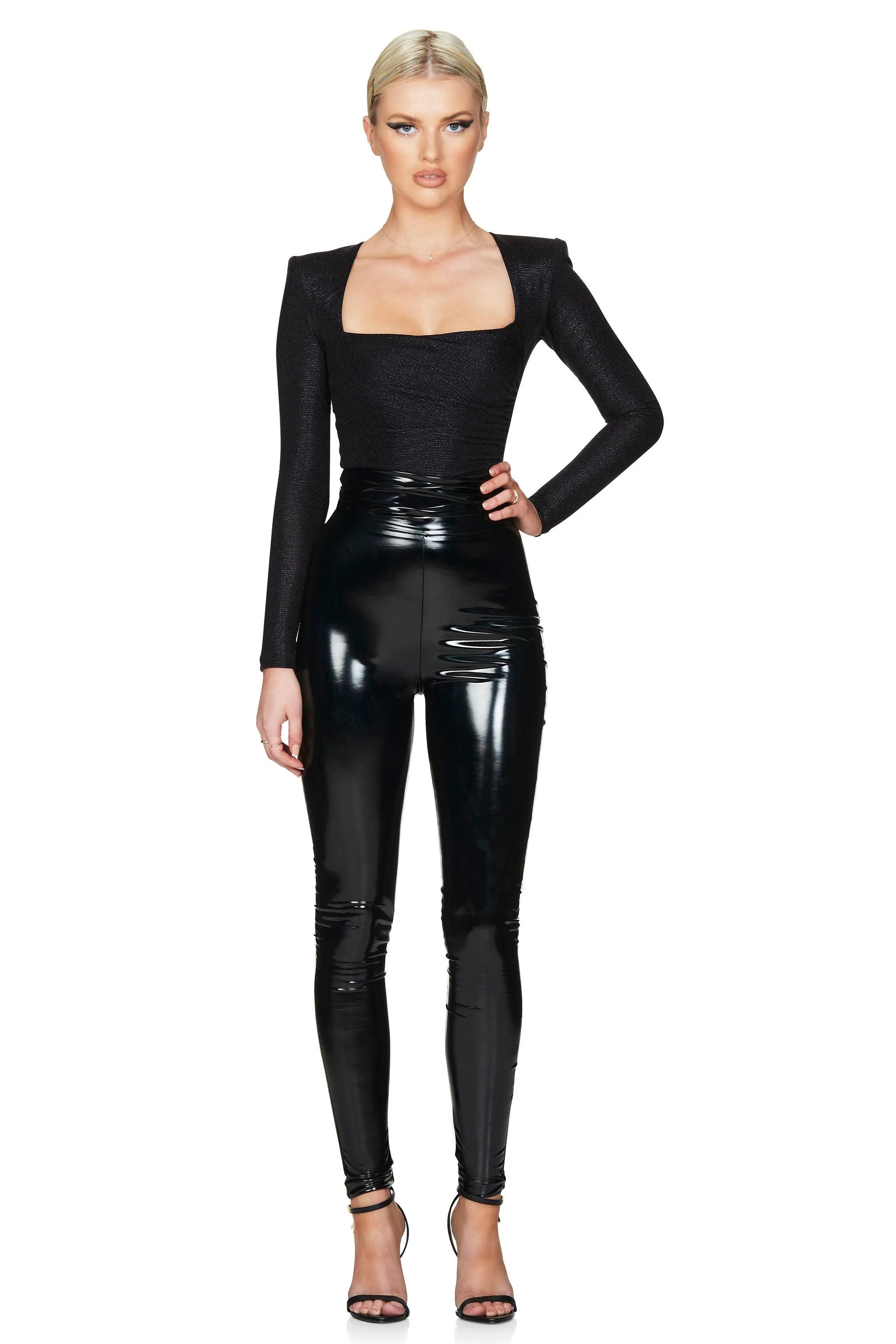 Nookie Viktoria Pants - Black Shiny - Image 2