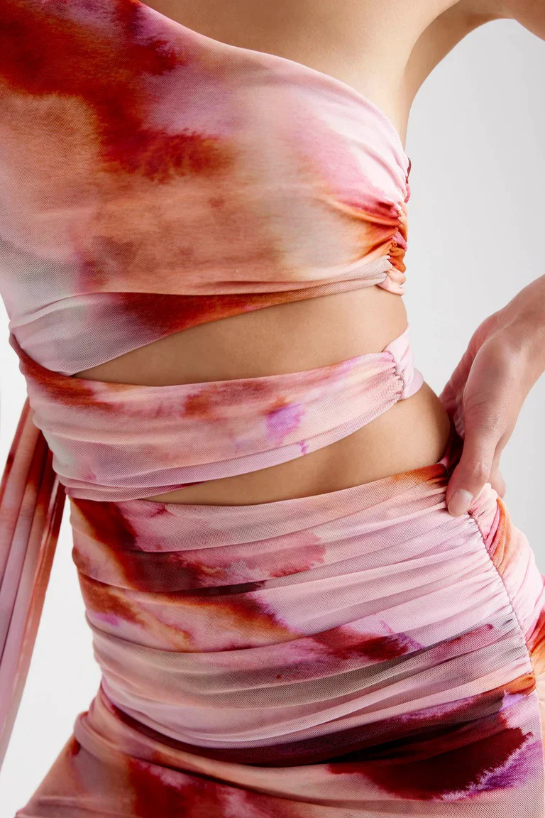 Nuri Dress - Pink Mineral Print - Image 2