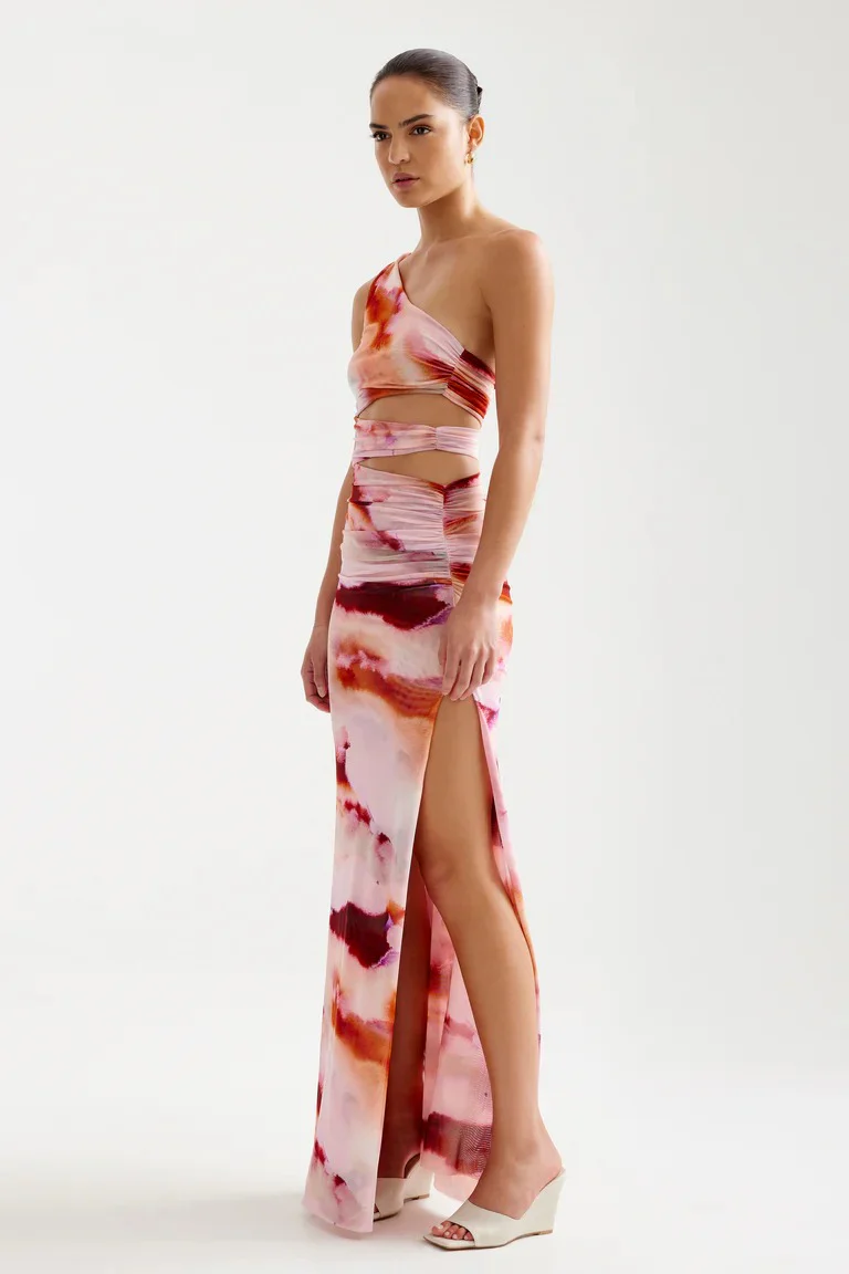 Nuri Dress - Pink Mineral Print - Image 3