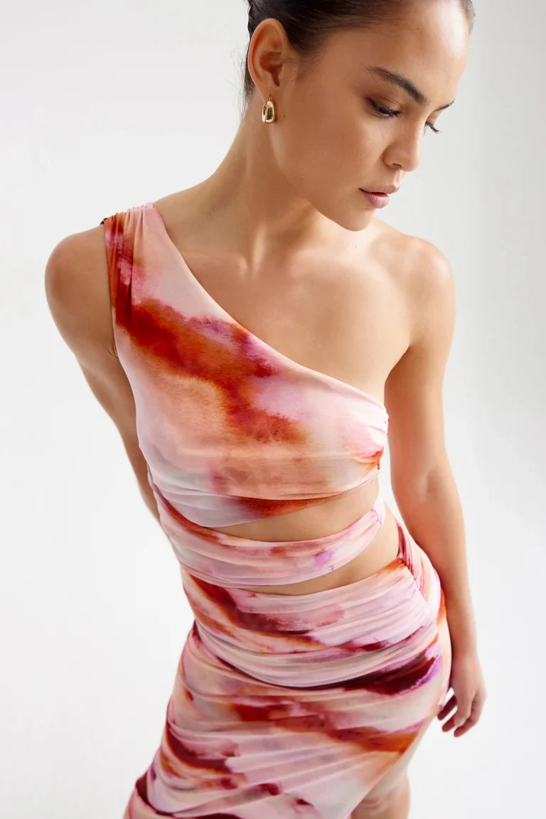 Nuri Dress - Pink Mineral Print - Image 5