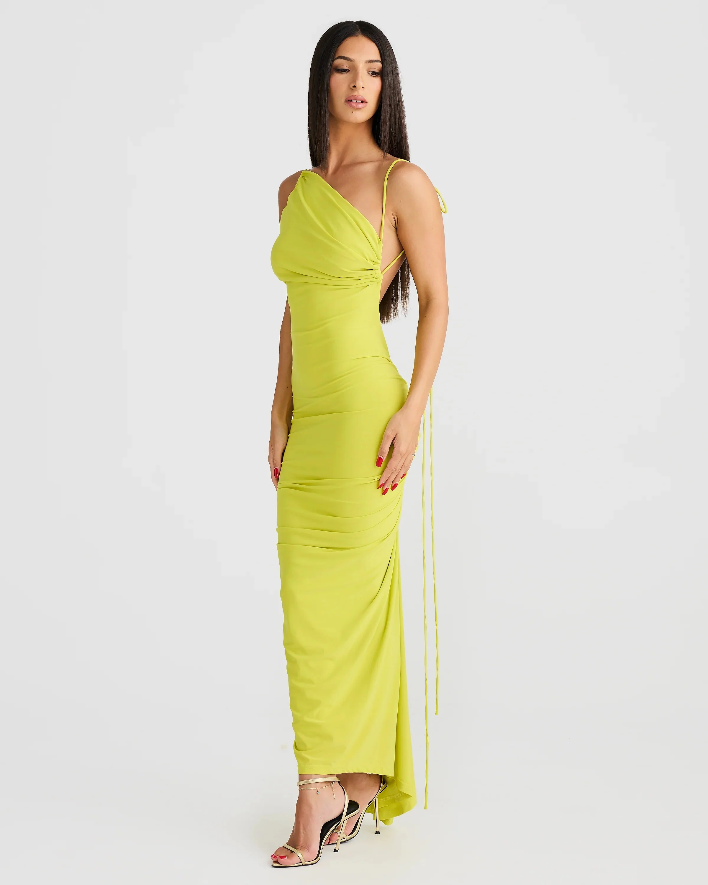 Olivia Dress - Chartreuse - Image 2