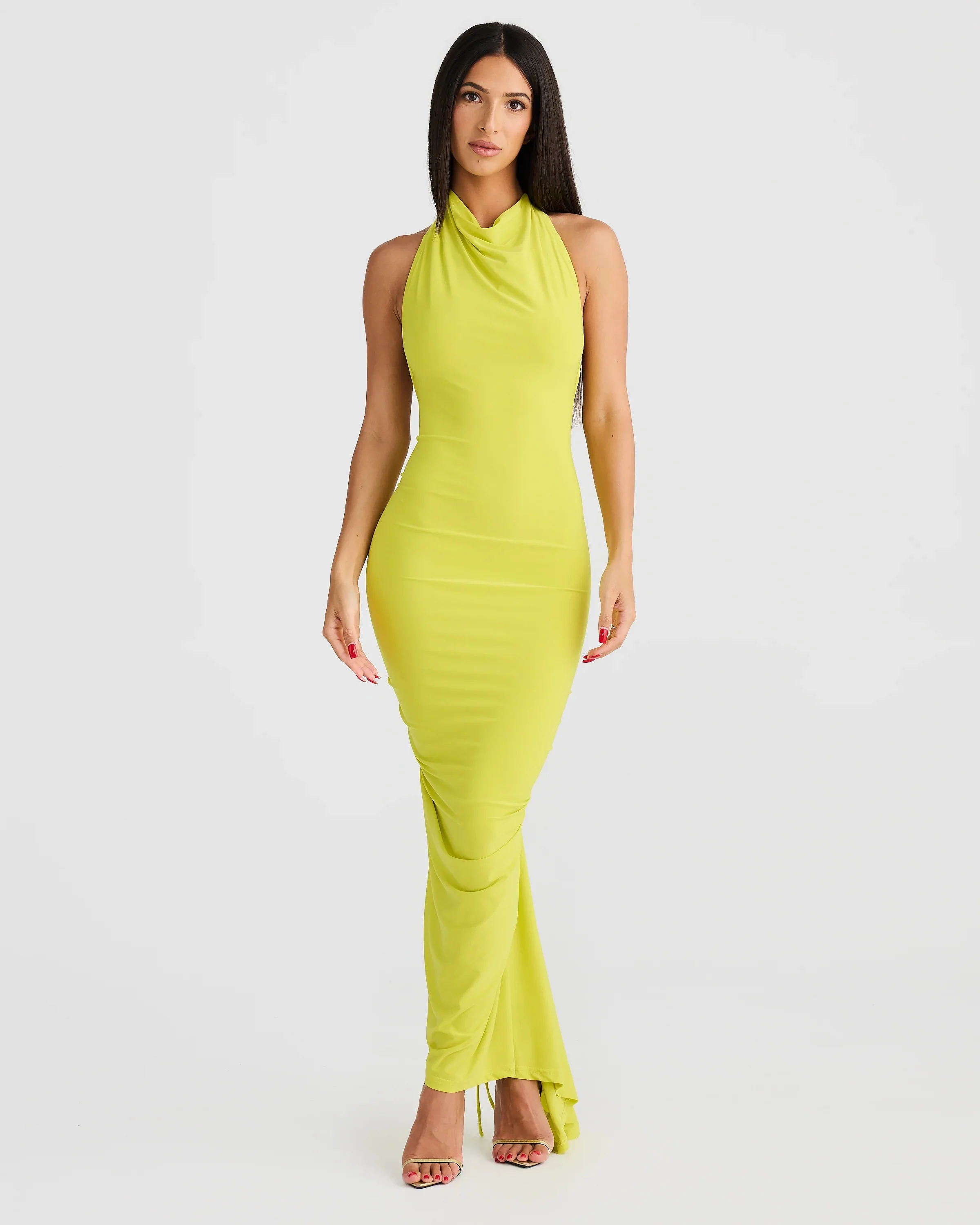 Olivia Dress - Chartreuse - Image 3