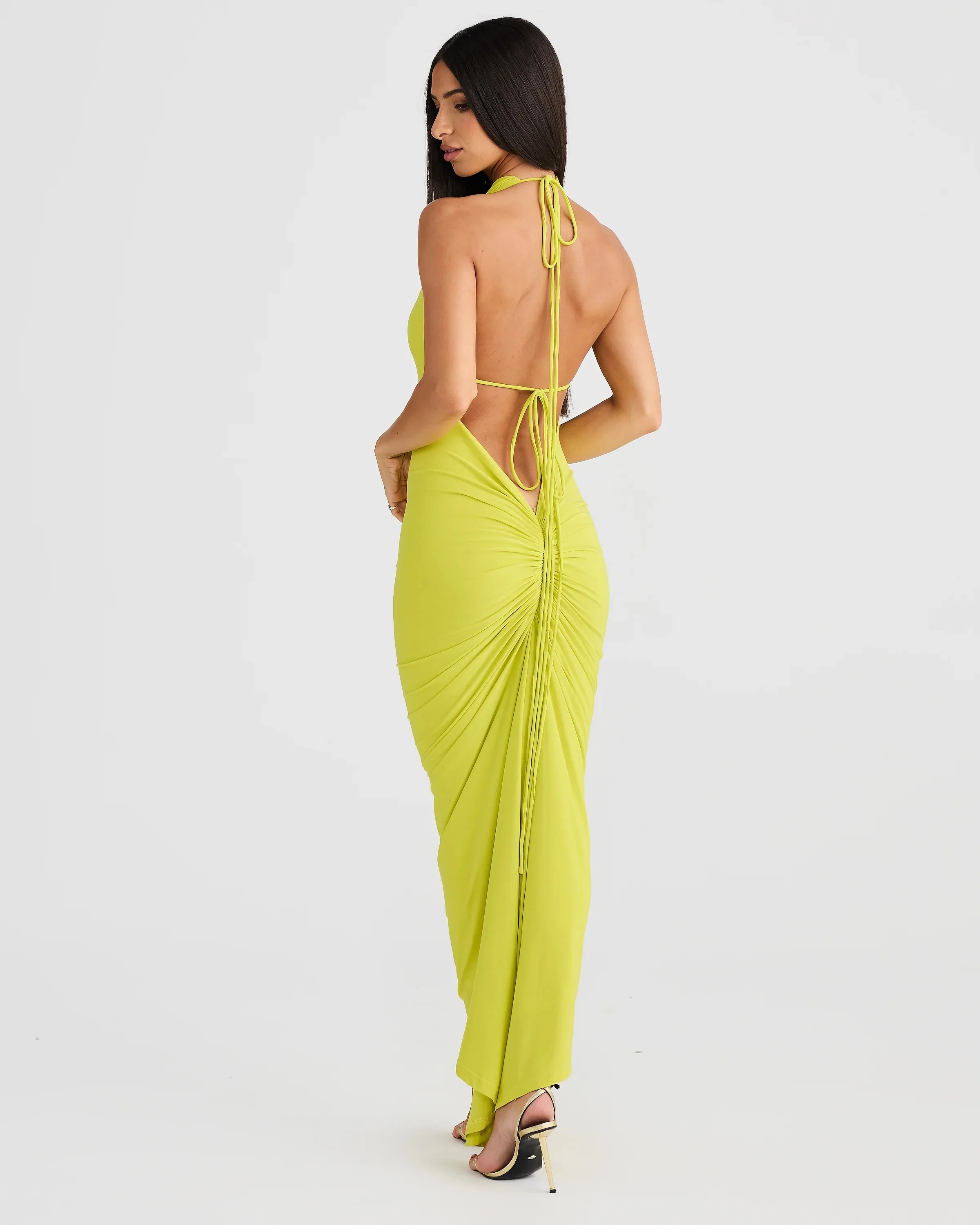 Olivia Dress - Chartreuse - Image 4