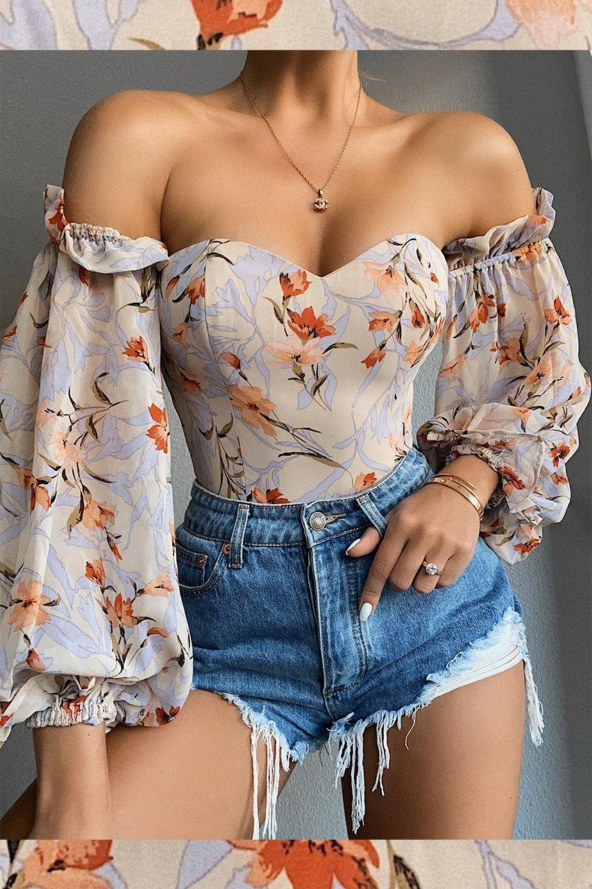 Oriana Bodysuit - Lilac Floral - Image 2