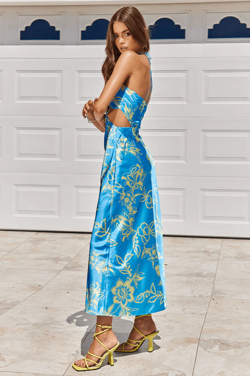 Orica Midi Slip Dress - Sky Blue - Image 2
