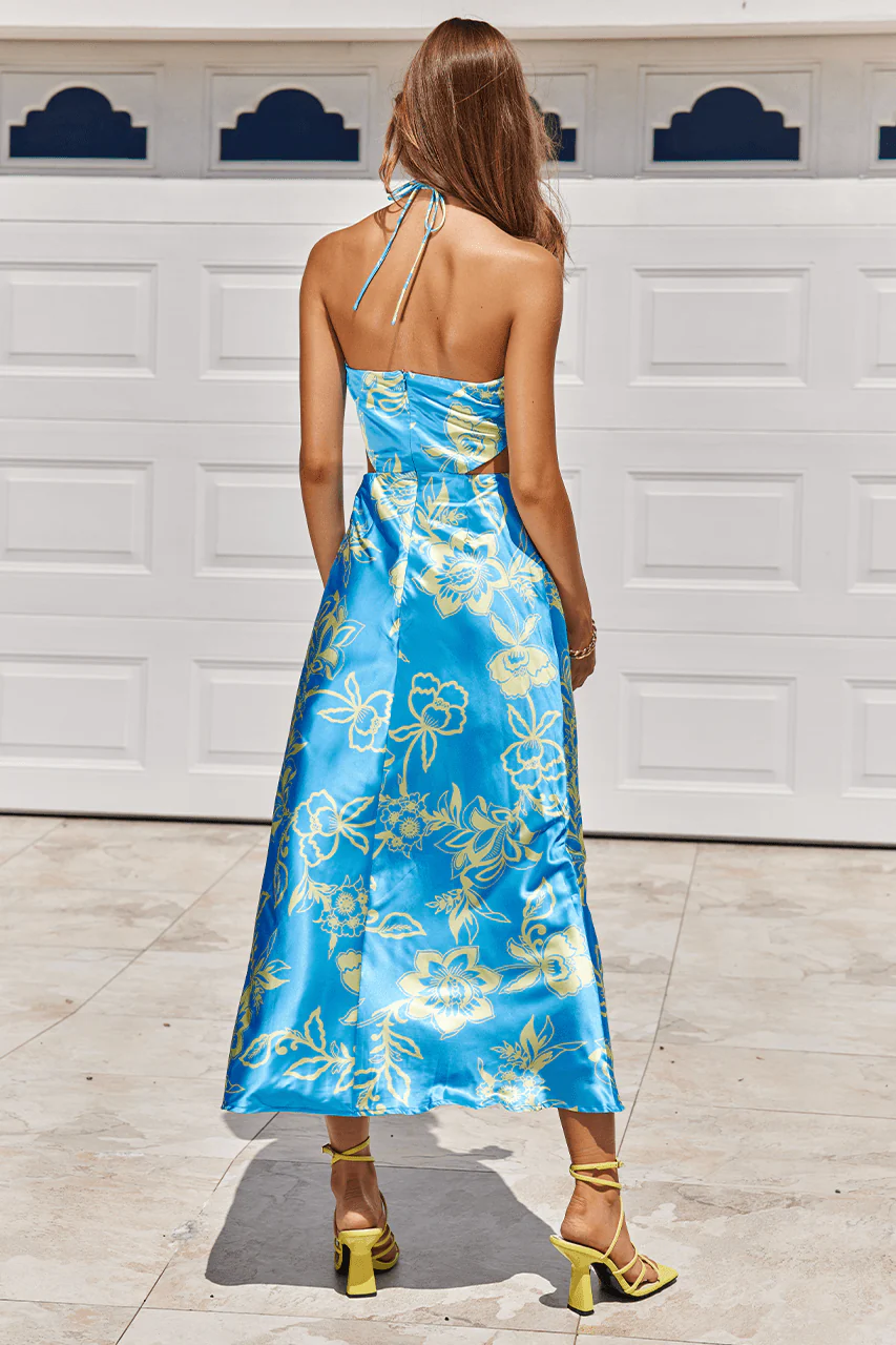 Orica Midi Slip Dress - Sky Blue - Image 4