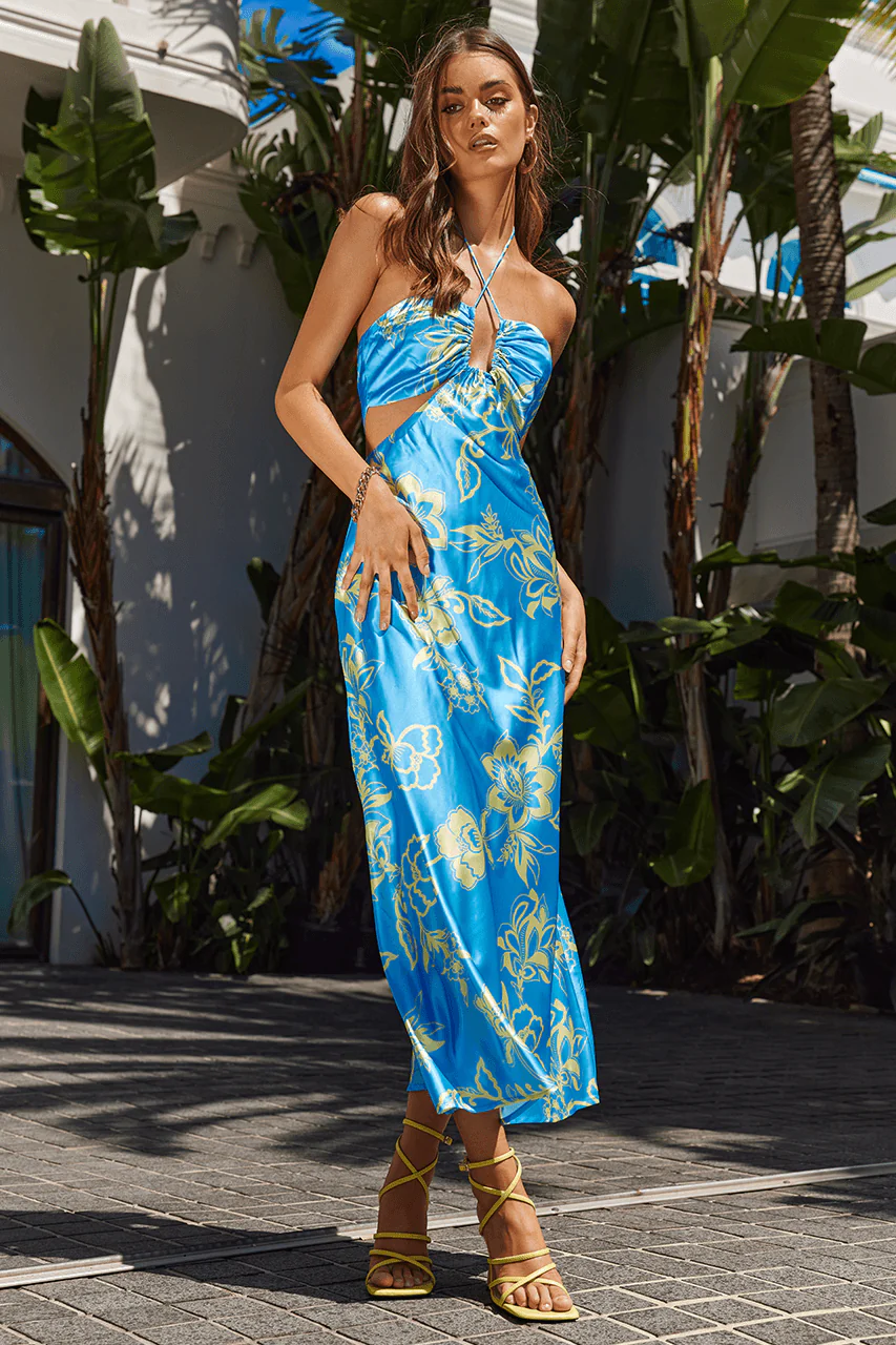 Orica Midi Slip Dress - Sky Blue - Image 6