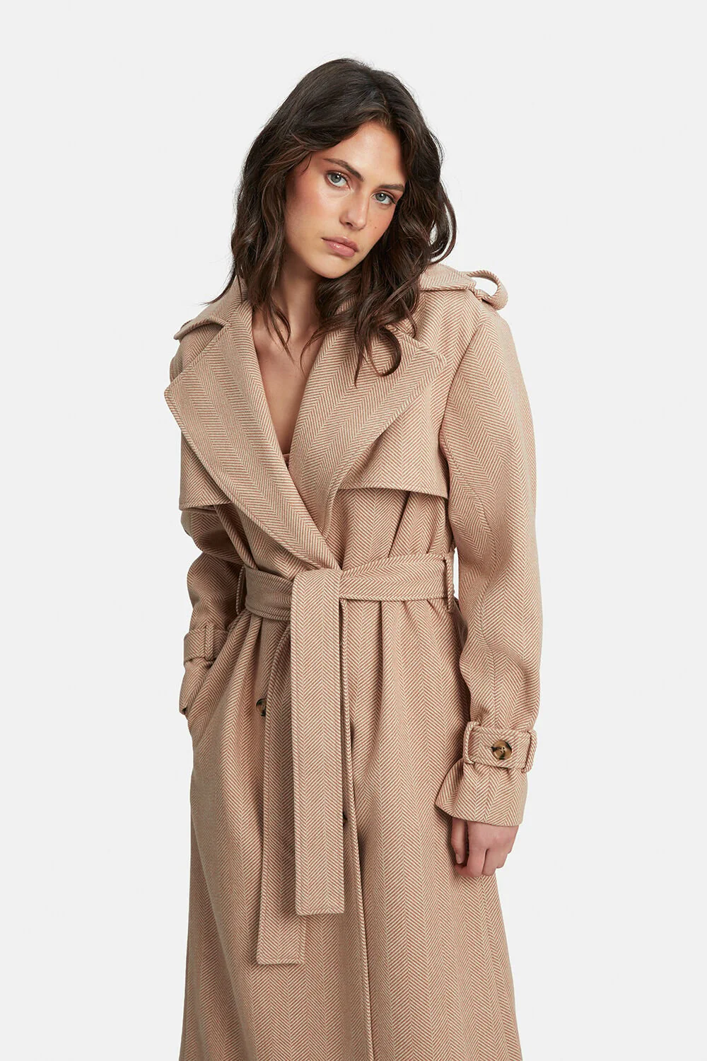 Oversized Trench - Herringbone - Image 3