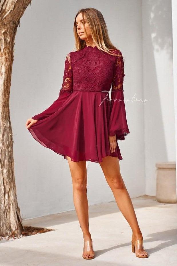 Paige Dress - Red - Image 2