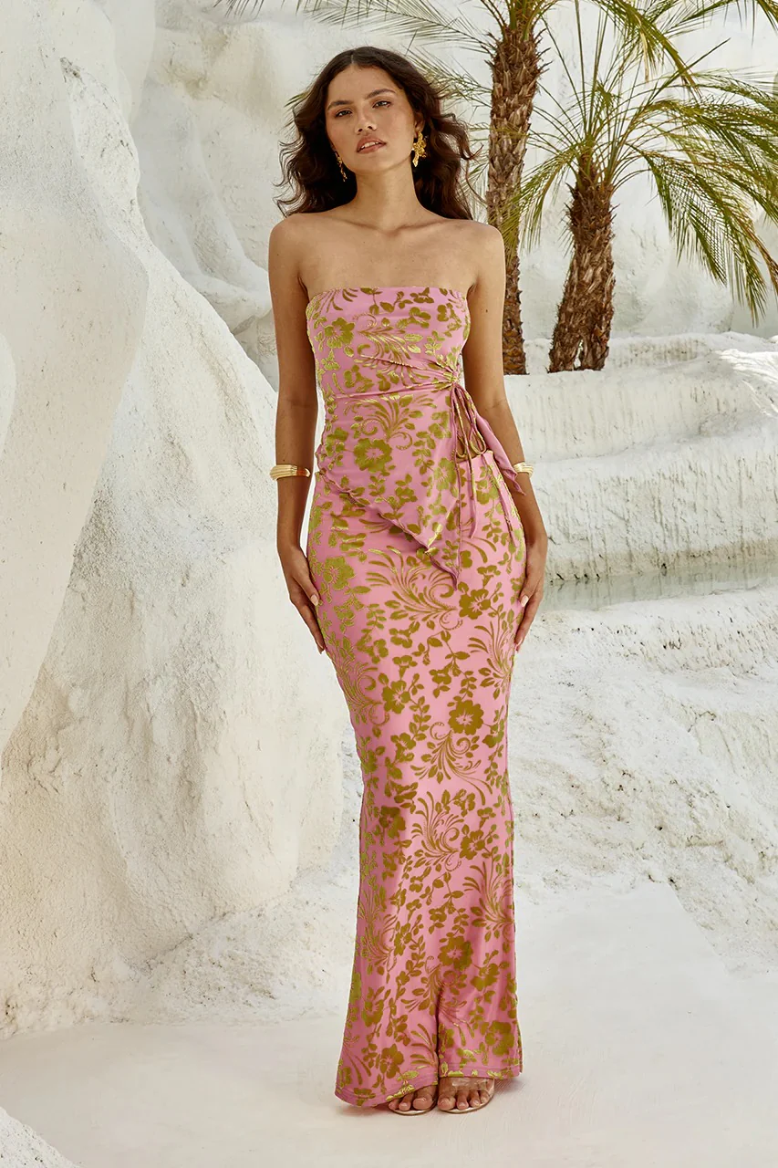 Pamala Strapless Top - Pink - Image 3