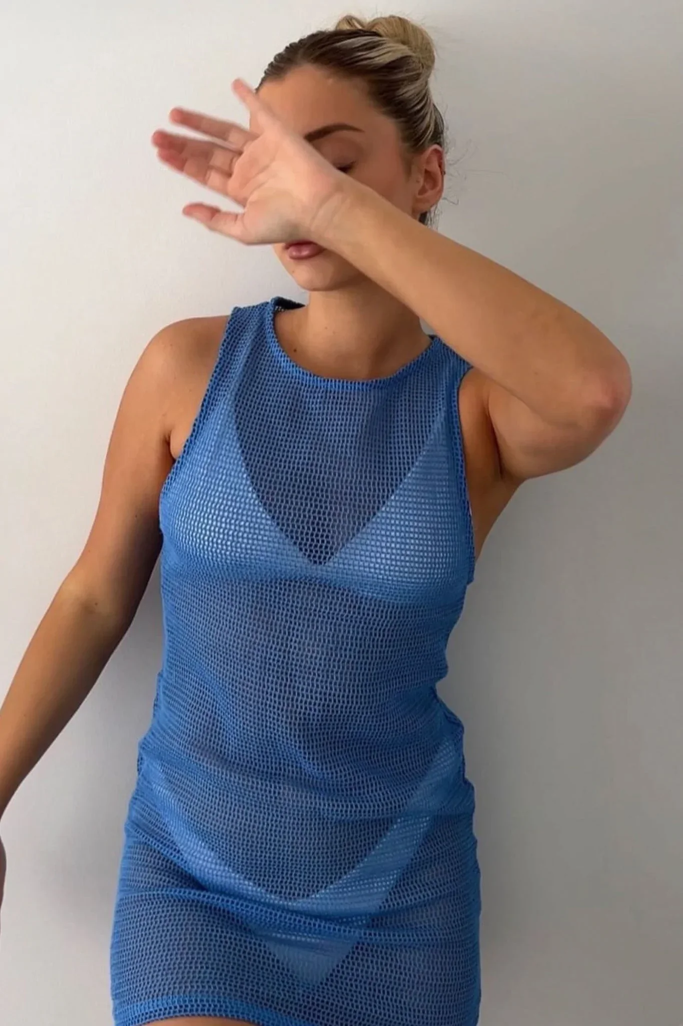 Paradise Mini Dress - Blue - Image 5