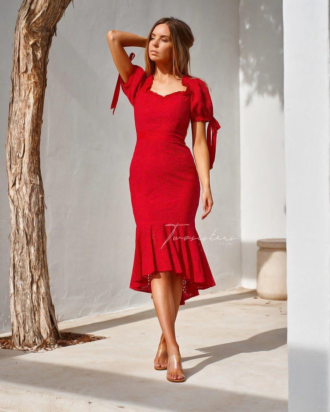 Parker Dress - Red - Image 3