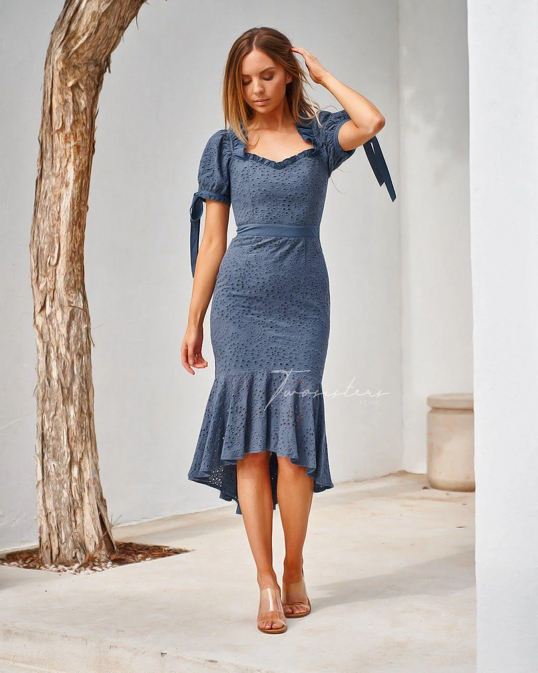 Parker Dress - Steel Blue - Image 6