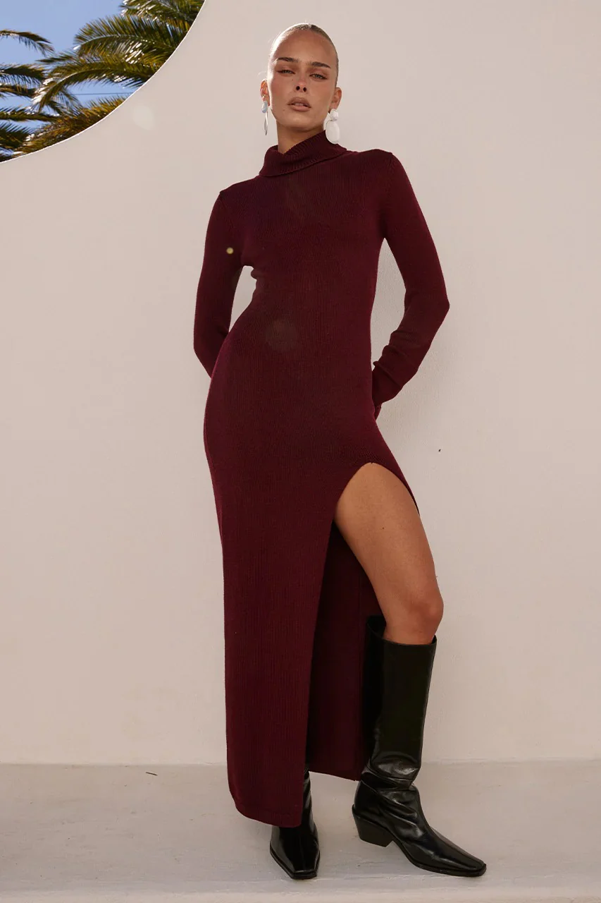 Patricia Maxi Dress - Burnt Red - Image 3