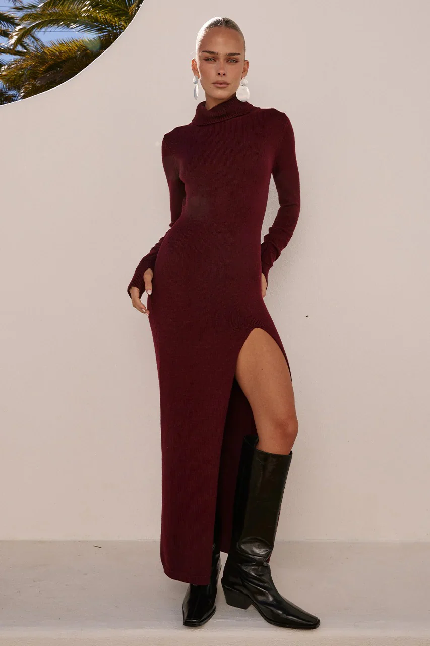 Patricia Maxi Dress - Burnt Red - Image 4