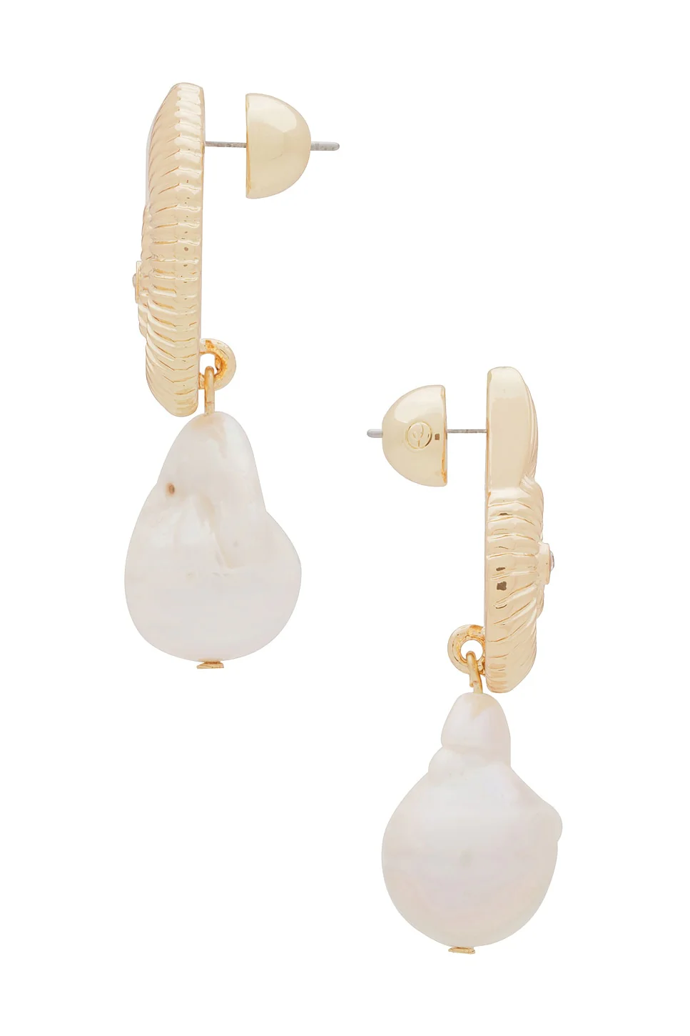 Pearl Shell Earrings - 18k Gold Plated - Image 2