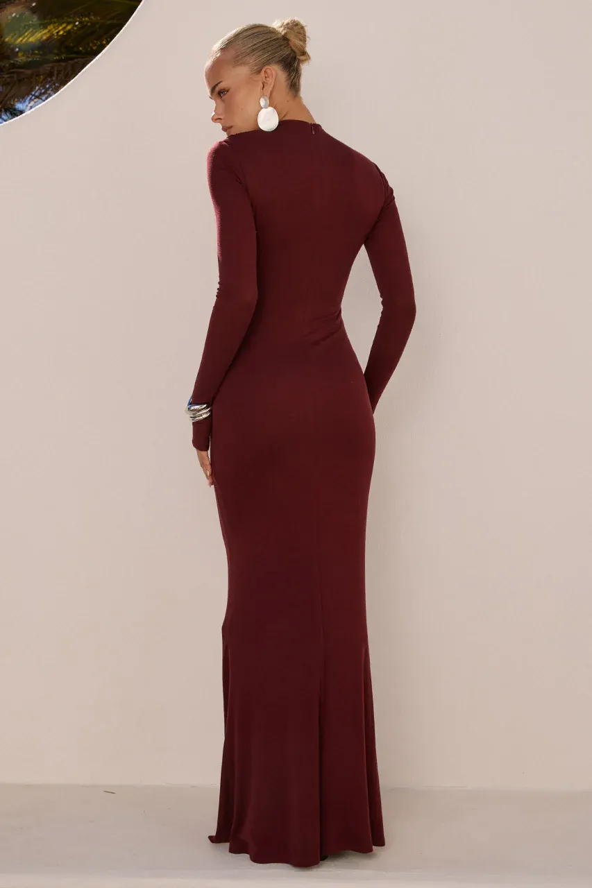 Petra Maxi Dress - Wine - Image 2