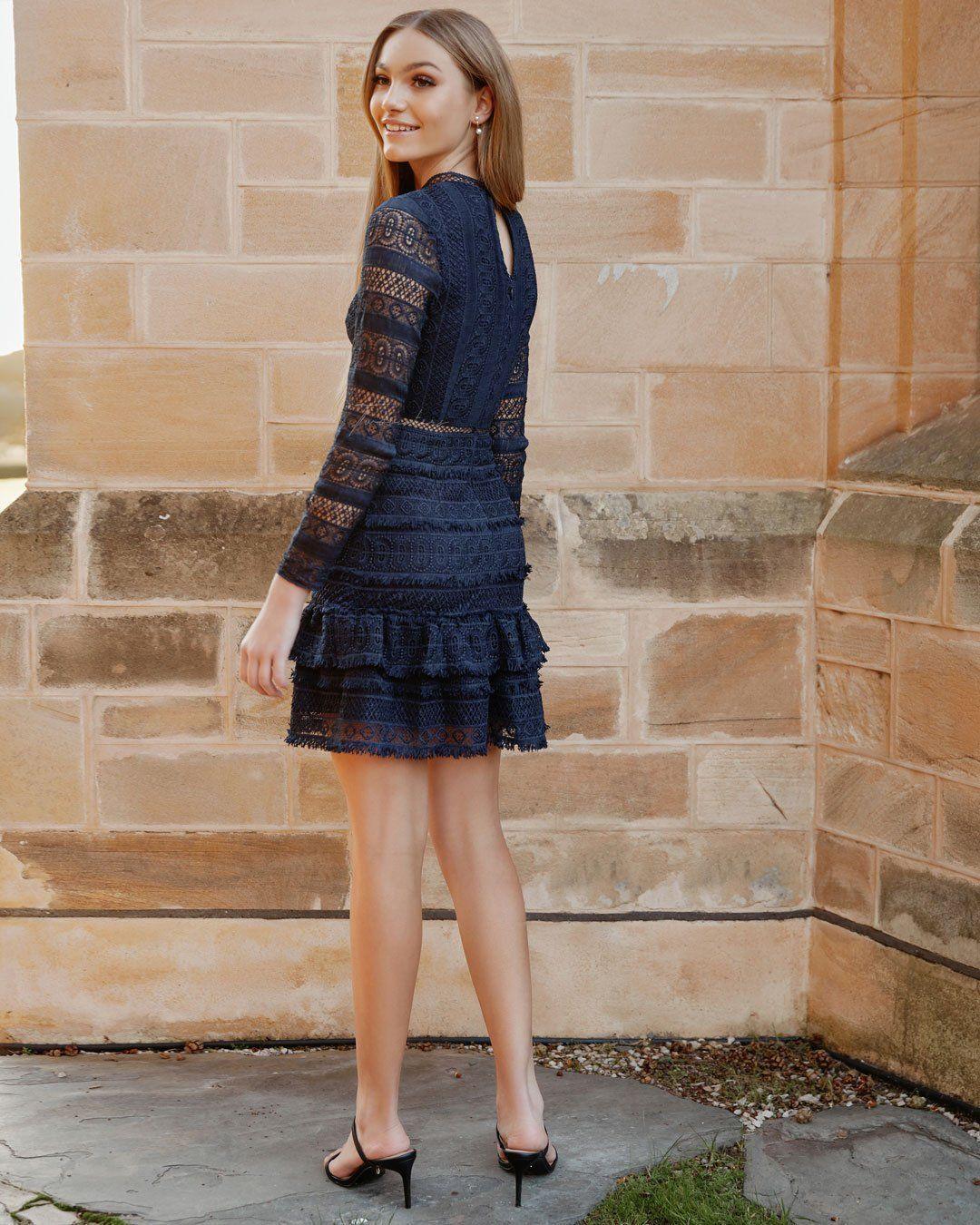 Phoebe Dress - Navy - Image 4