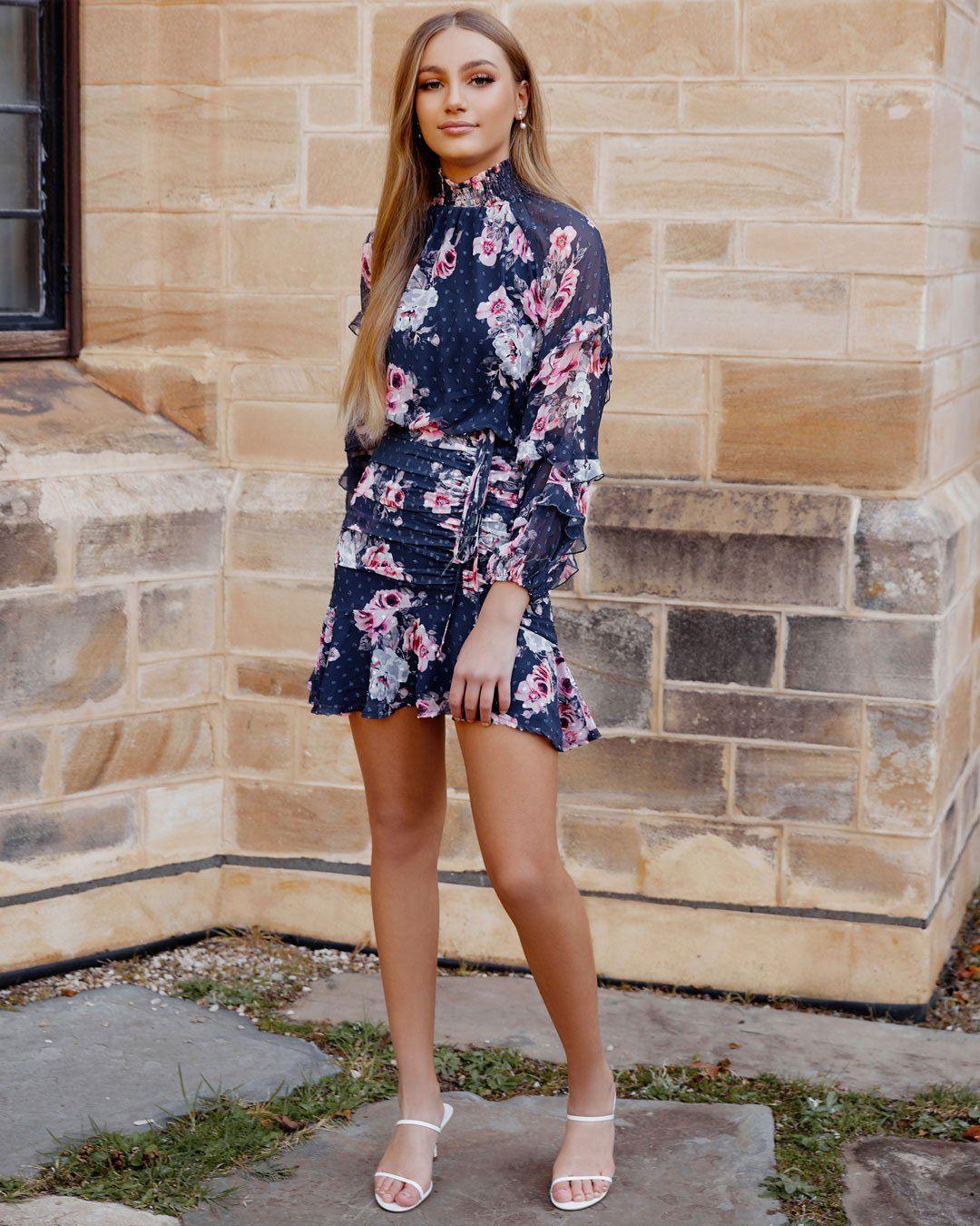 Piper Dress - Navy Floral - Image 2